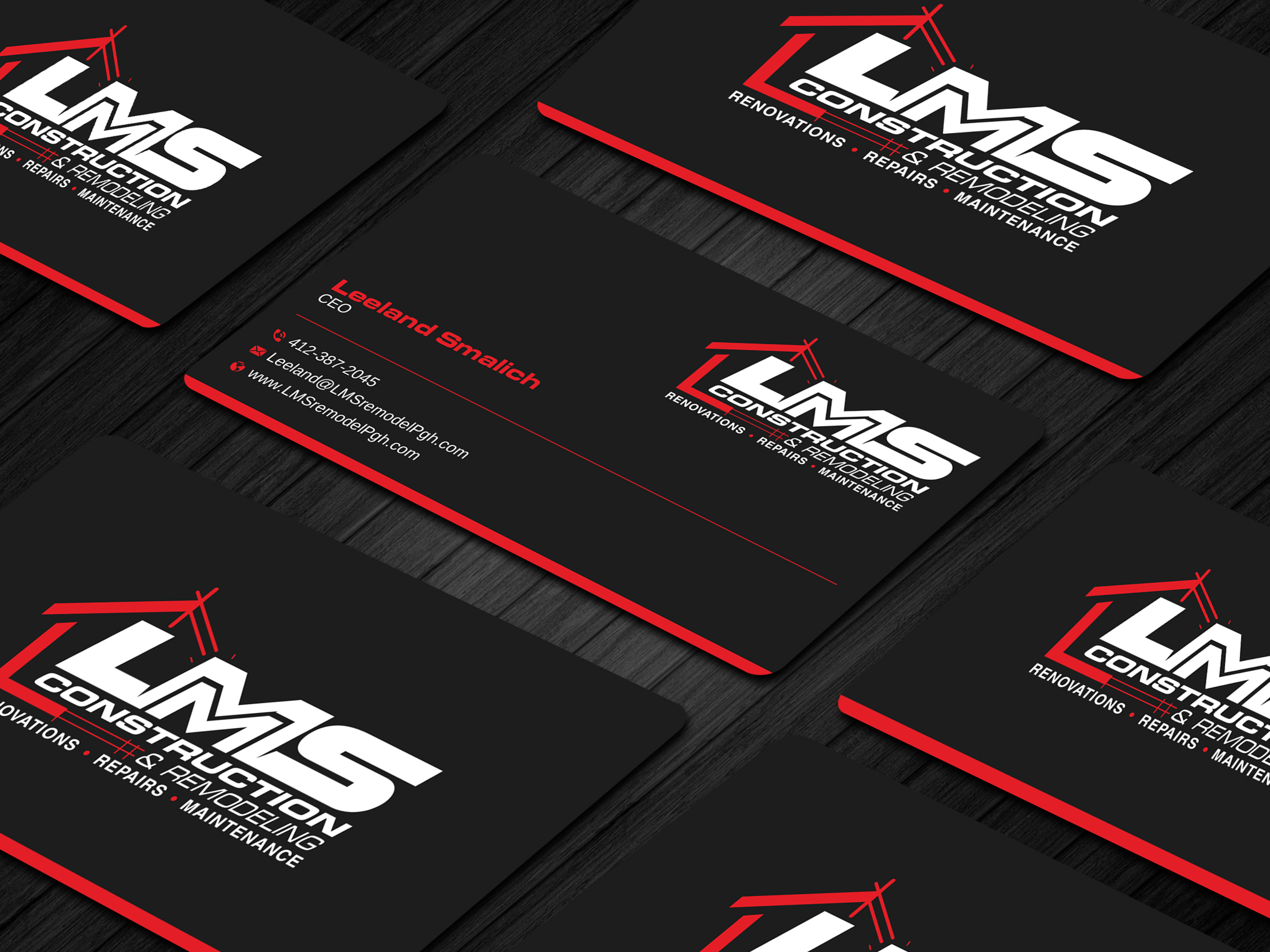 Business Card Design by Uttom 2 for LMS Construction and Remodeling, LLC | Design #28767563