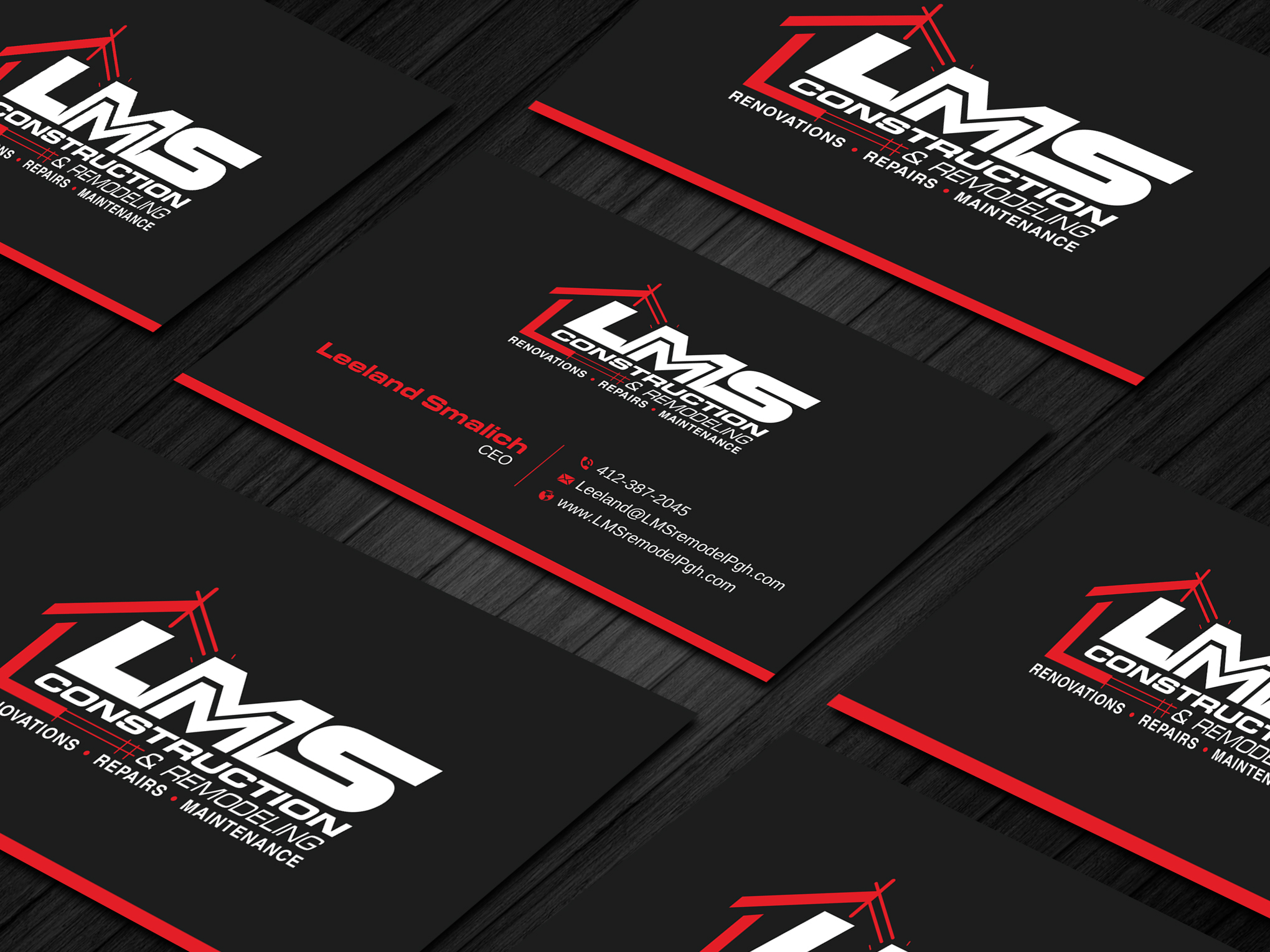 Business Card Design by Uttom 2 for LMS Construction and Remodeling, LLC | Design #28767591