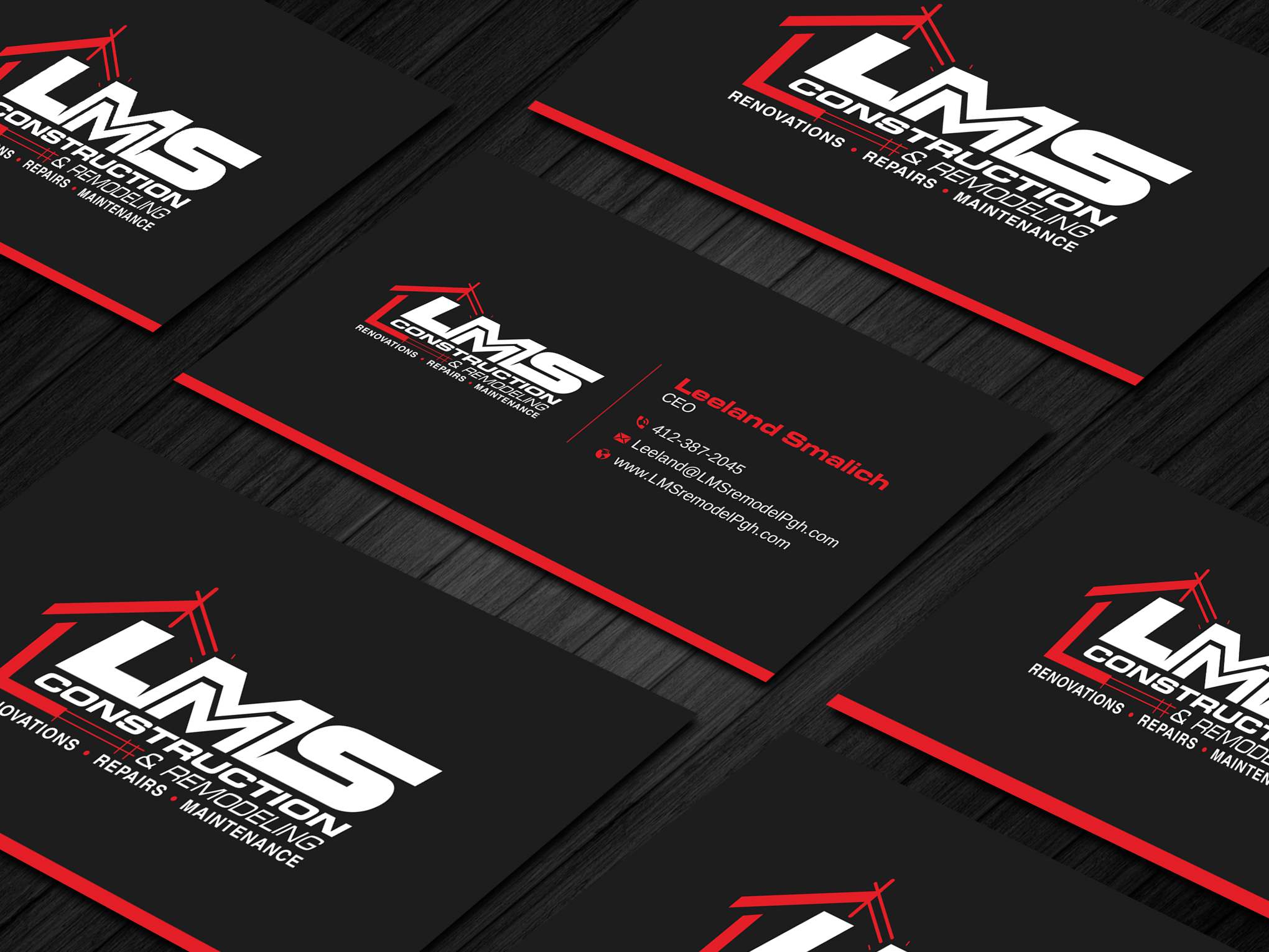 Business Card Design by Uttom 2 for LMS Construction and Remodeling, LLC | Design #28767592