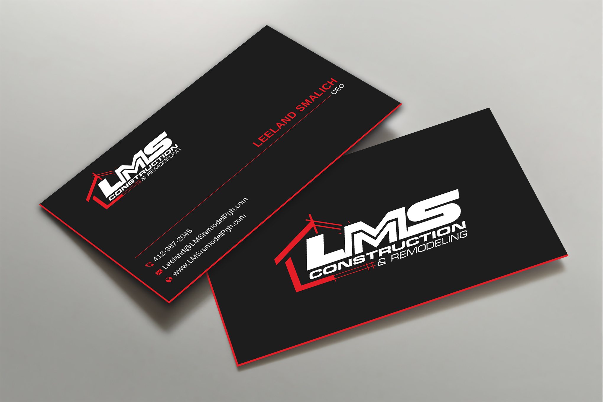 Design de Carte de Visite par Uttom 2 pour LMS Construction and Remodeling, LLC | Design #28767711
