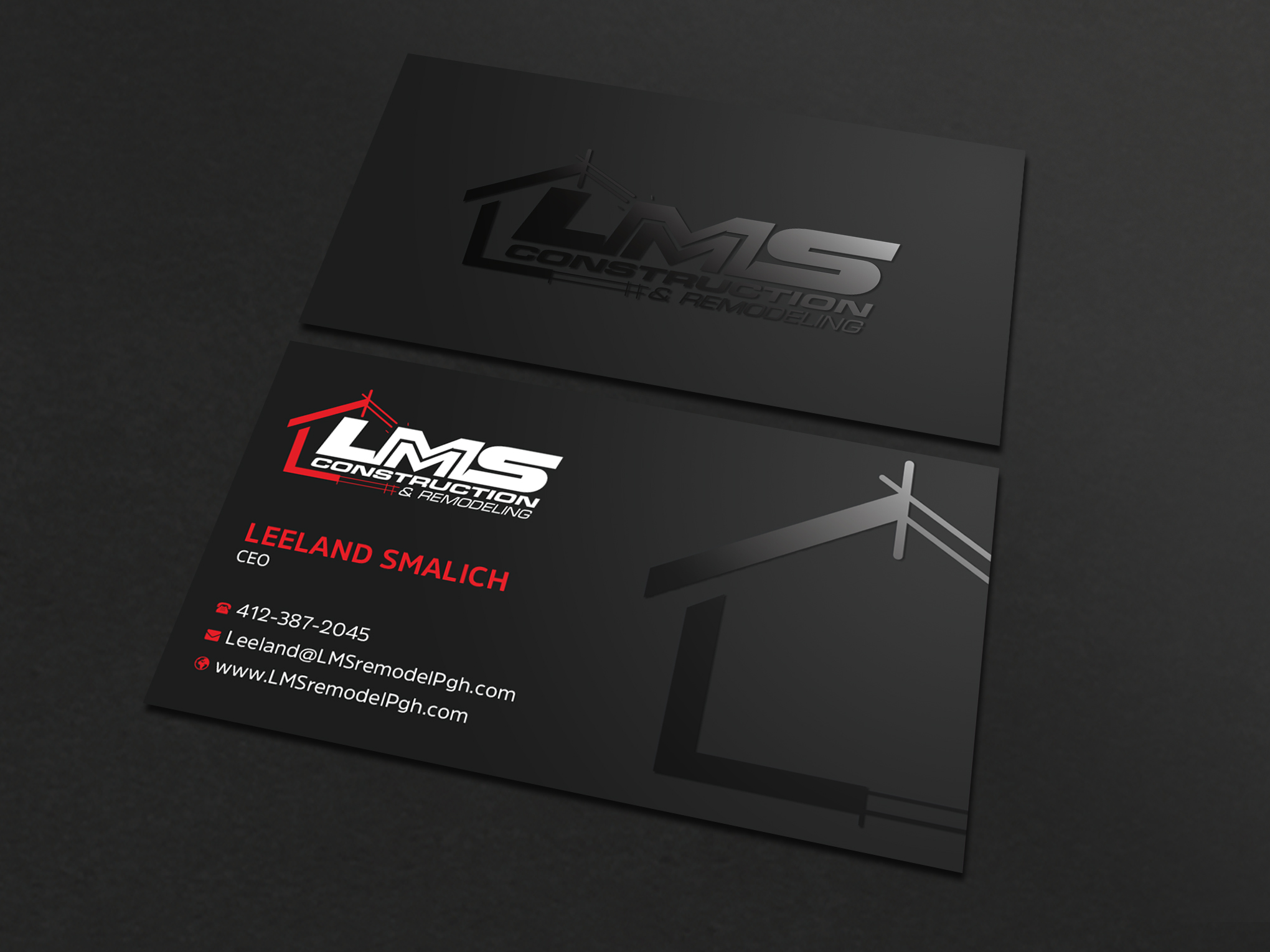 Visitenkarten-Design von Uttom 2 für LMS Construction and Remodeling, LLC | Design #28768816