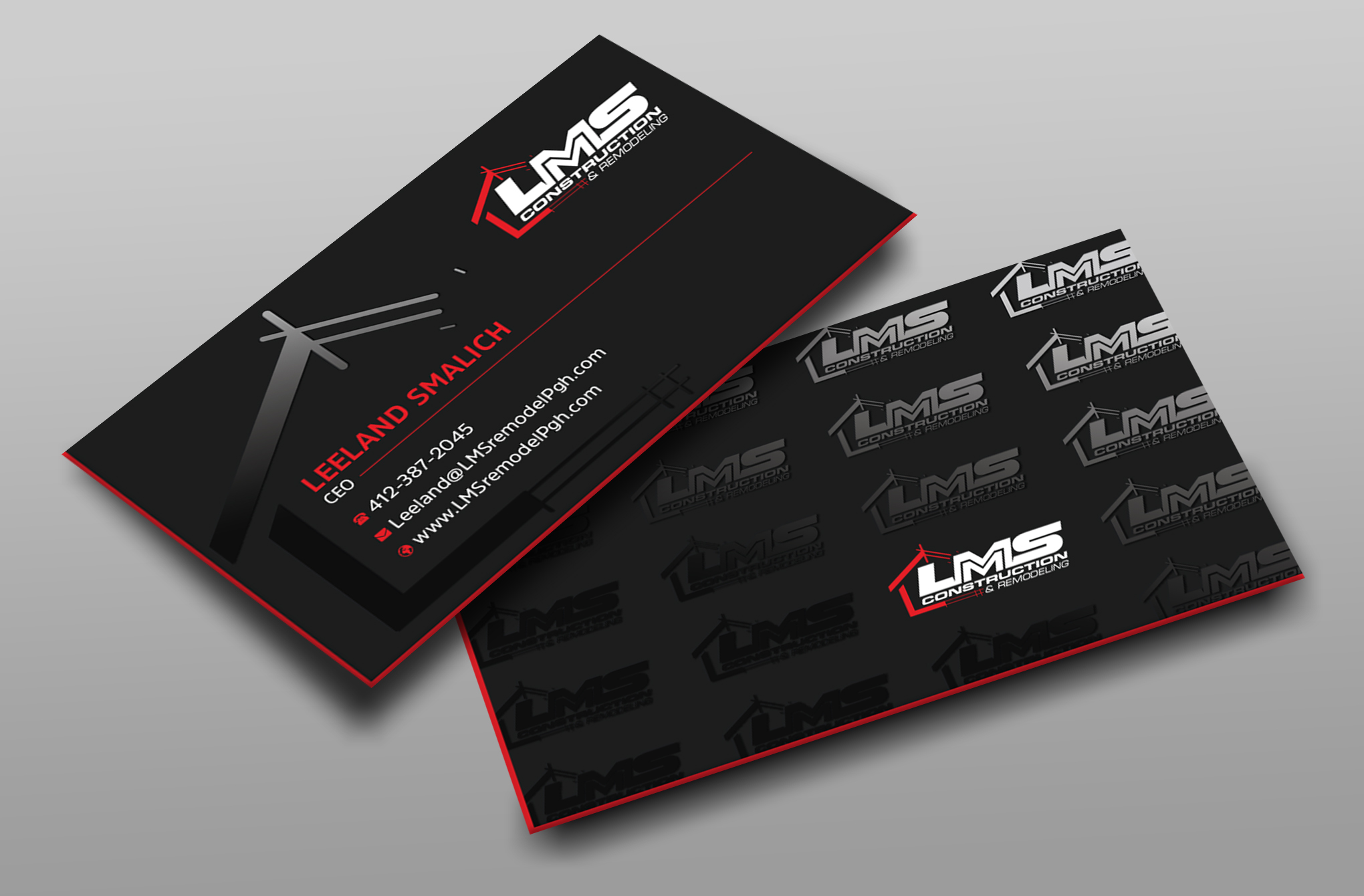Business Card Design by Uttom 2 for LMS Construction and Remodeling, LLC | Design #28768823
