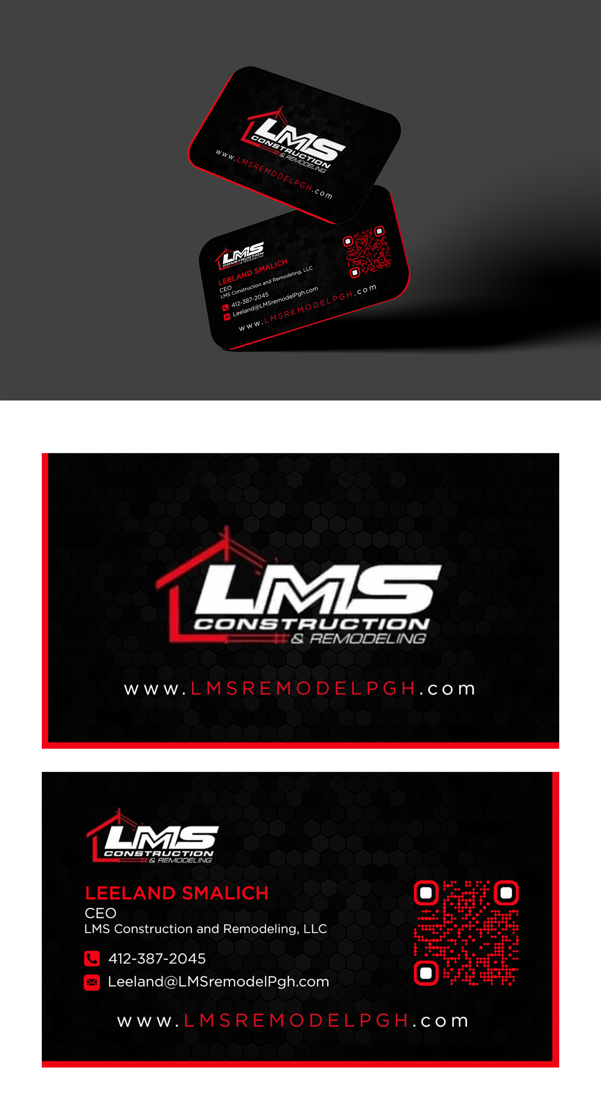 Business Card Design by ZeneFashions for LMS Construction and Remodeling, LLC | Design #28770778