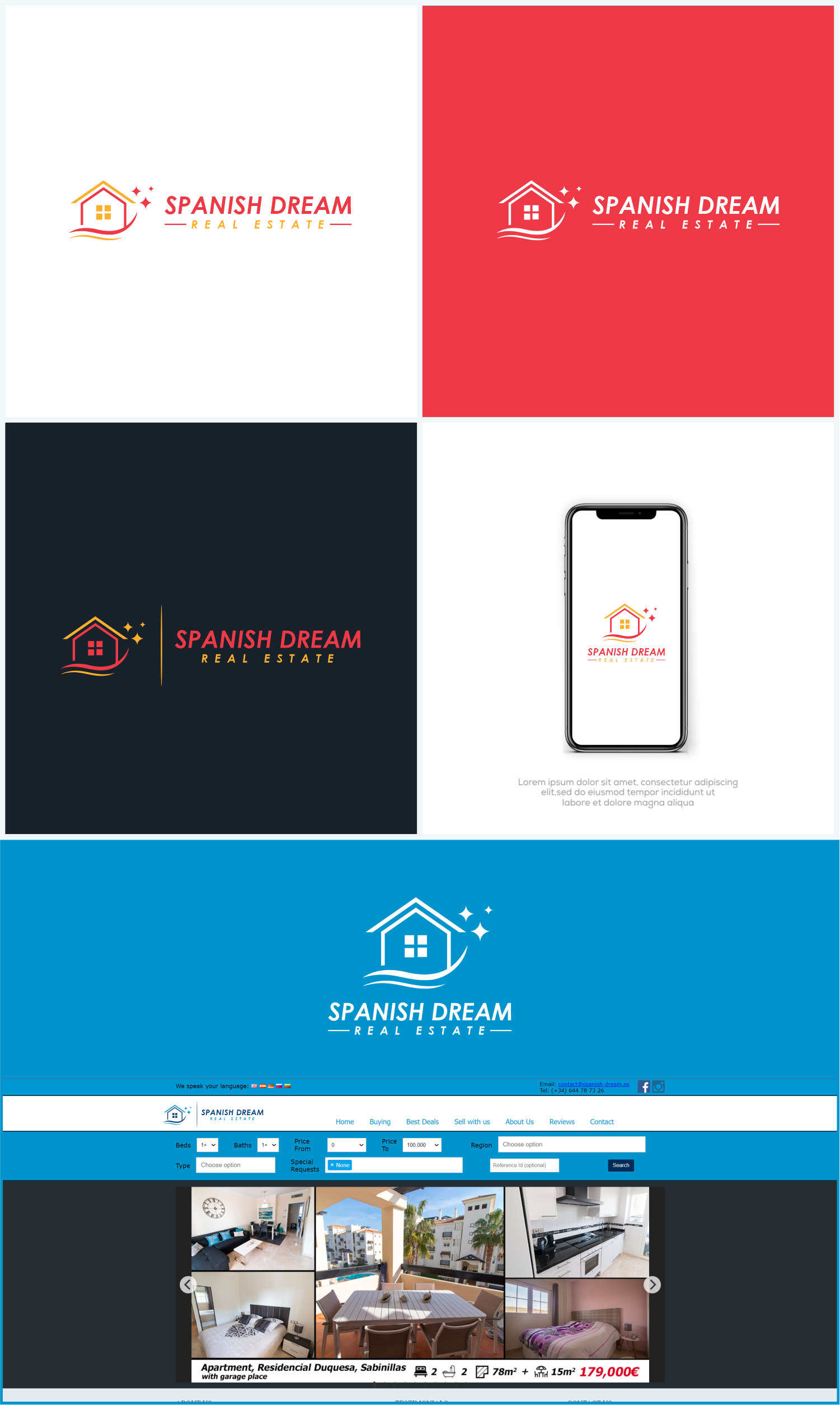 Logo Design by mike edan for Spanish Dream Real Estate S.L., B75628917 | Design #28784377