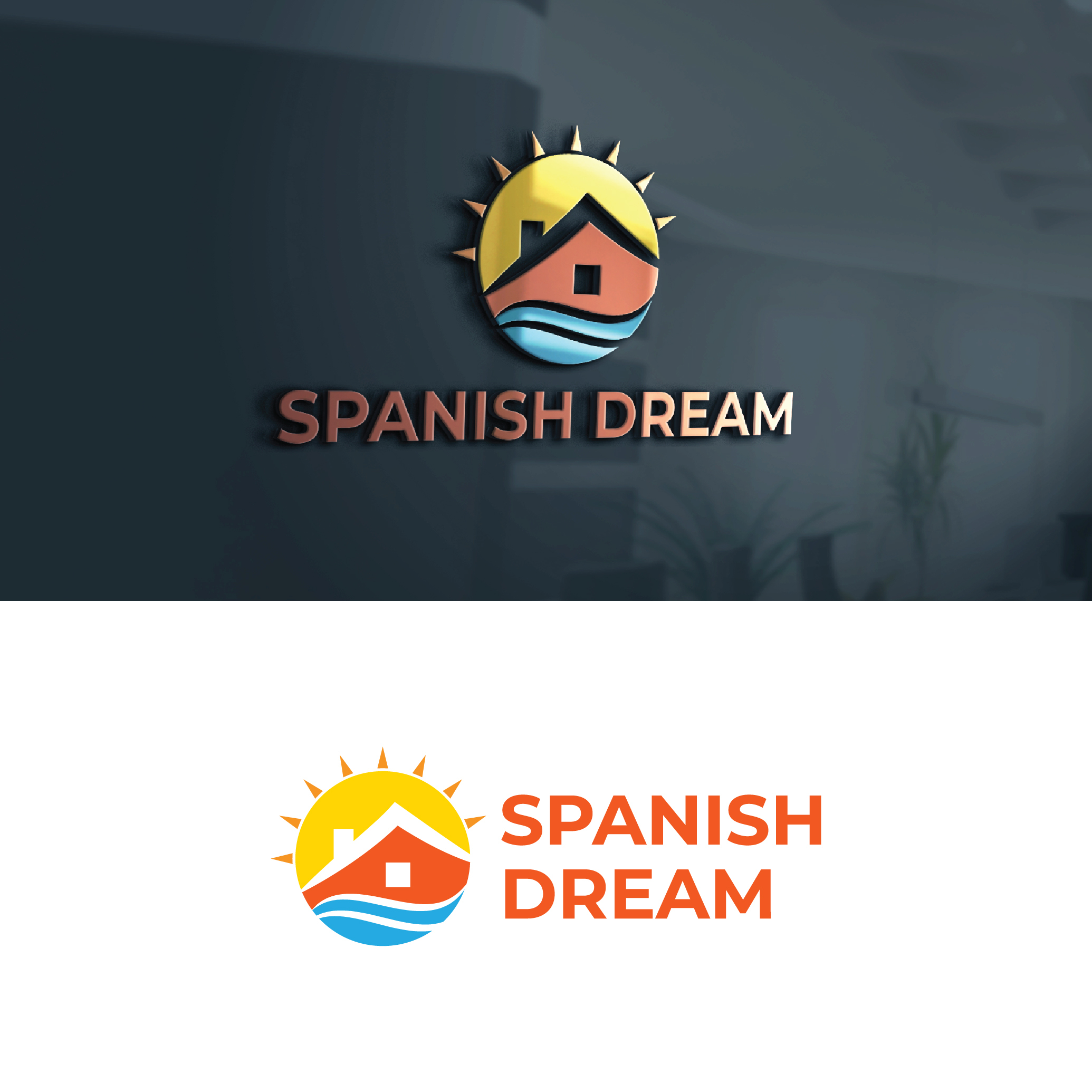 Diseño de Logo por GraphicTec para Spanish Dream Real Estate S.L., B75628917 | Diseño #28778420