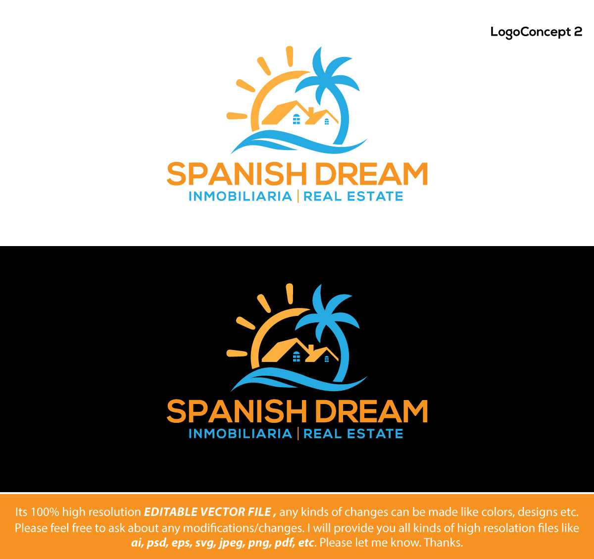 Diseño de Logo por FireflyArt para Spanish Dream Real Estate S.L., B75628917 | Diseño #28792429