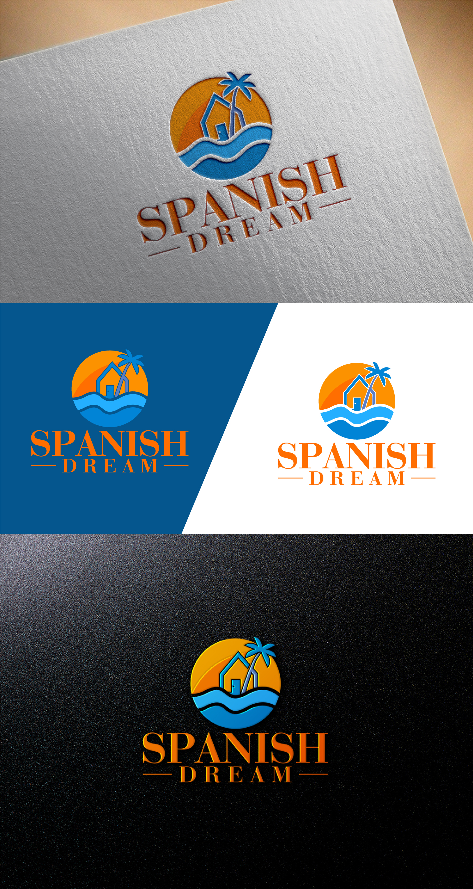 Logo Design by AnteMeridiem for Spanish Dream Real Estate S.L., B75628917 | Design #28779354