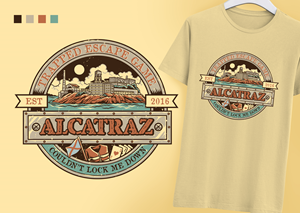 Escape Room shirt for Alcatraz escape room | Diseño de Camiseta por SangBlater