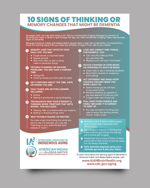 Flyer for American Indian Elders on Dementia Warning Signs | Flyer-Design von chandrayaan.creative
