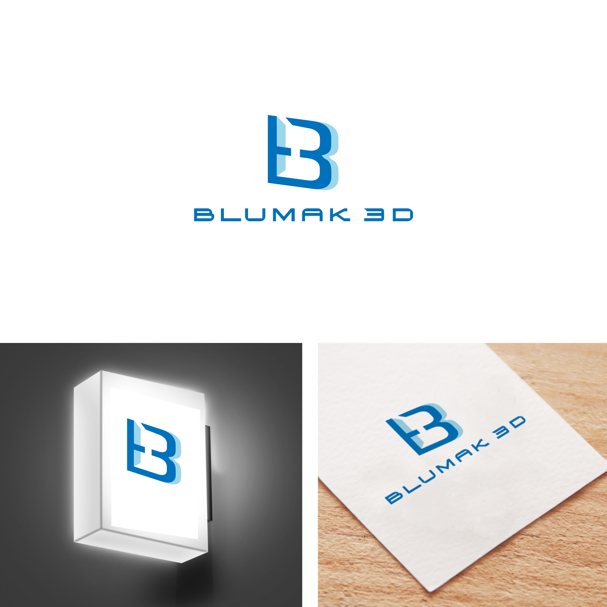 Logo Design by webeezine for BluMak 3D | Design #28791853