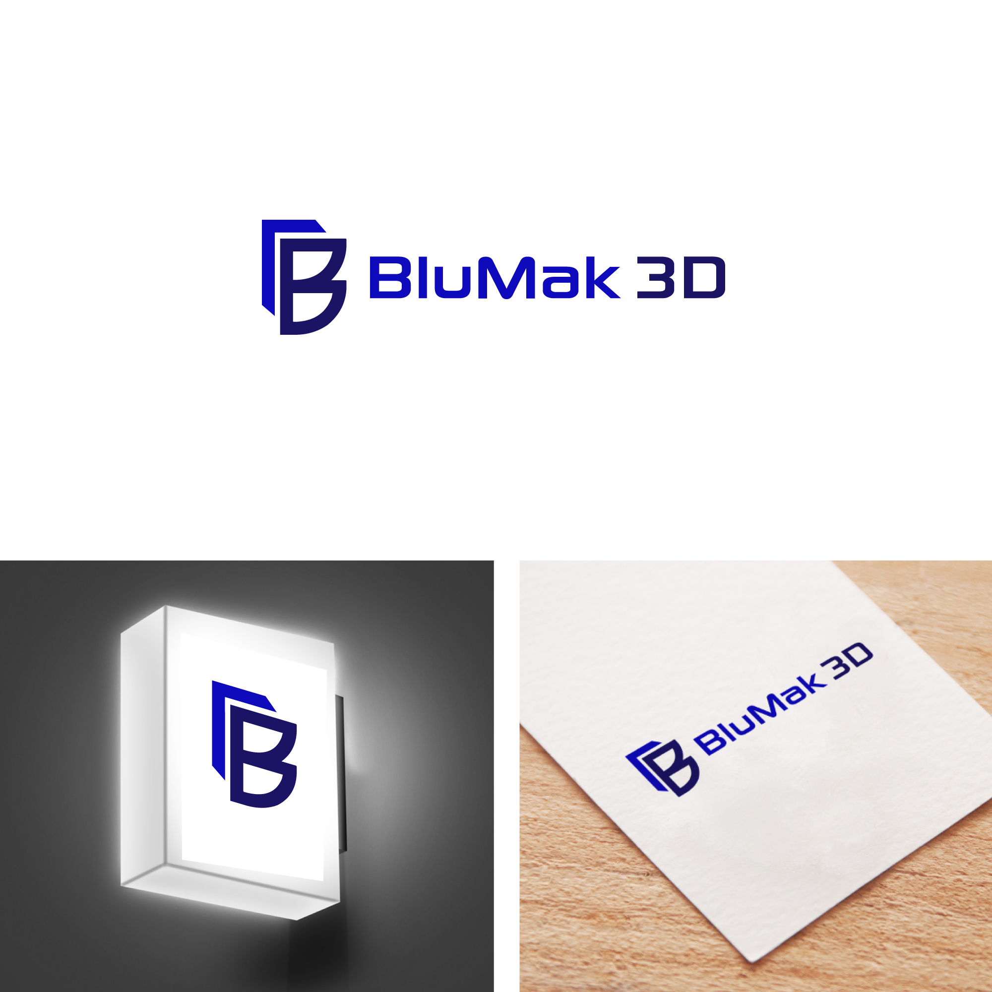 Logo Design by webeezine for BluMak 3D | Design #28791854