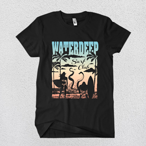 Waterdeep Surf Club T-Shirt design | Diseño de Camiseta por Rheanza