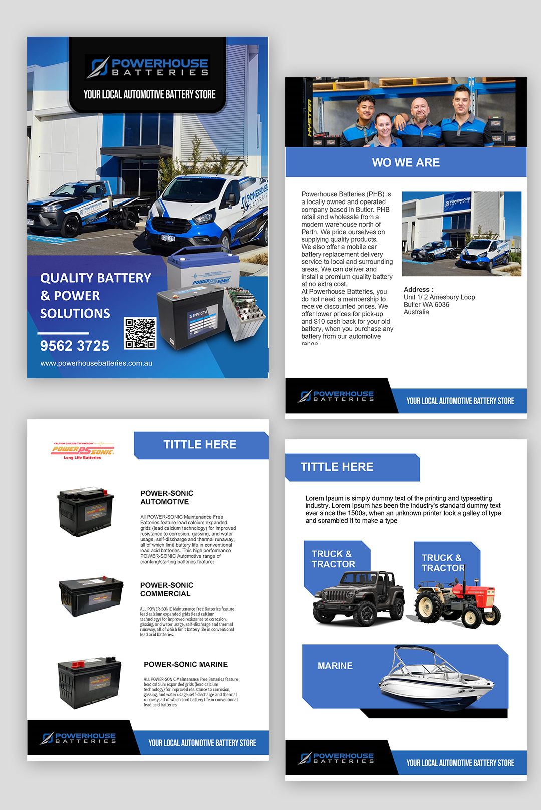 Word Template Design by DeriMH for Powerhouse Batteries Pty Ltd | Design #28792849