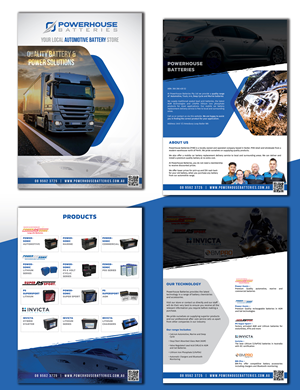 Word Template Design by creativemood438 for Powerhouse Batteries Pty Ltd | Design: #28801382