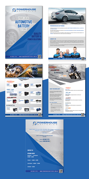 Word Template Design by creativemood438 for Powerhouse Batteries Pty Ltd | Design: #28942939