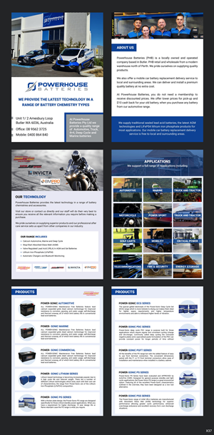 Word Template Design by pb for Powerhouse Batteries Pty Ltd | Design: #28797949