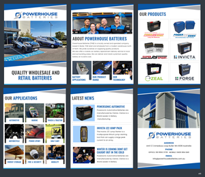 Word Template Design by pb for Powerhouse Batteries Pty Ltd | Design: #28804234