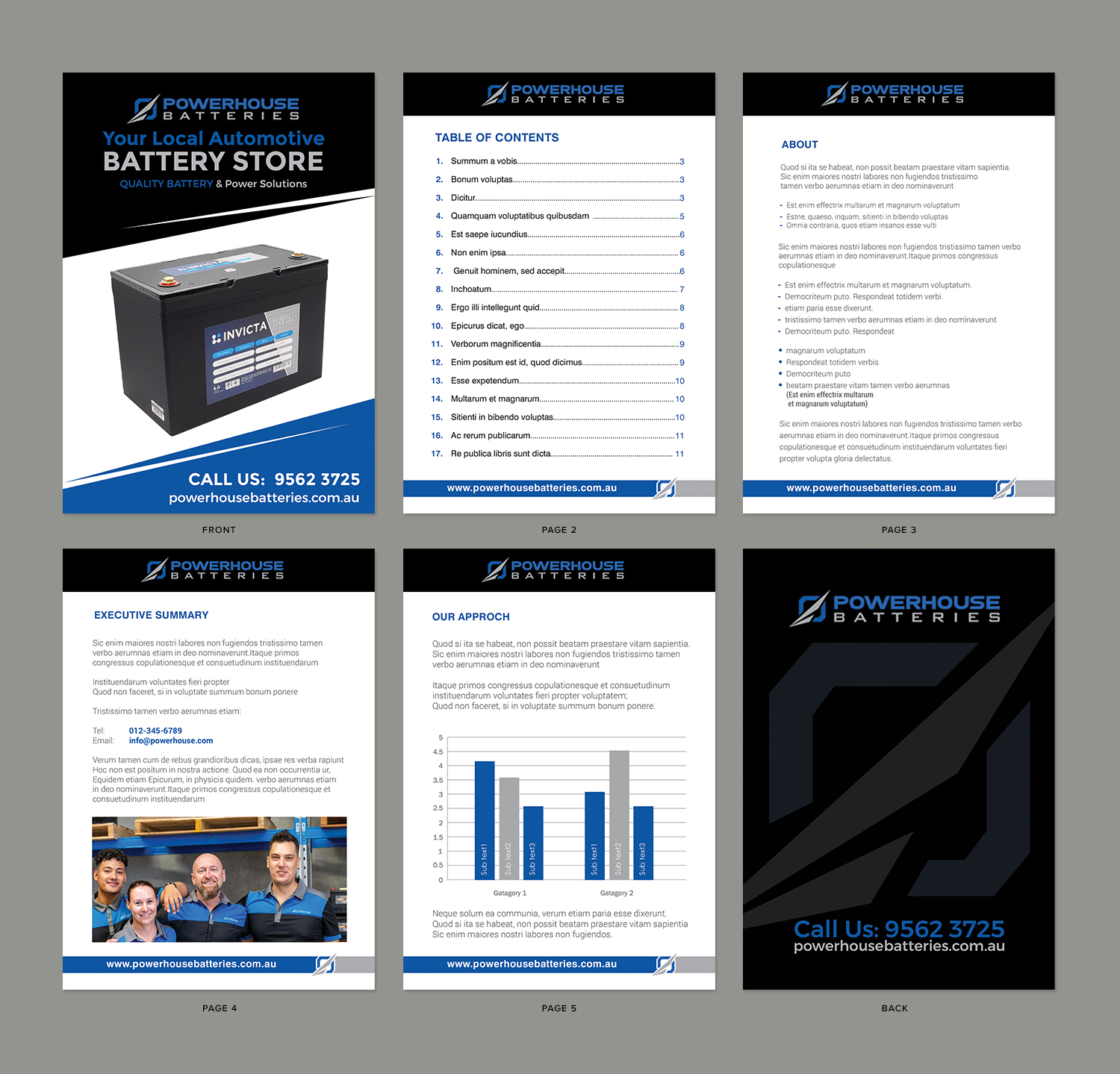 Word Template Design by chandrayaan.creative for Powerhouse Batteries Pty Ltd | Design #28795963