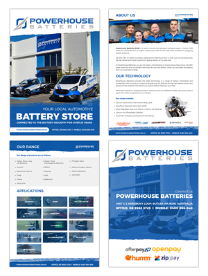 Word Template Design by SAI DESIGNS for Powerhouse Batteries Pty Ltd | Design: #28804469
