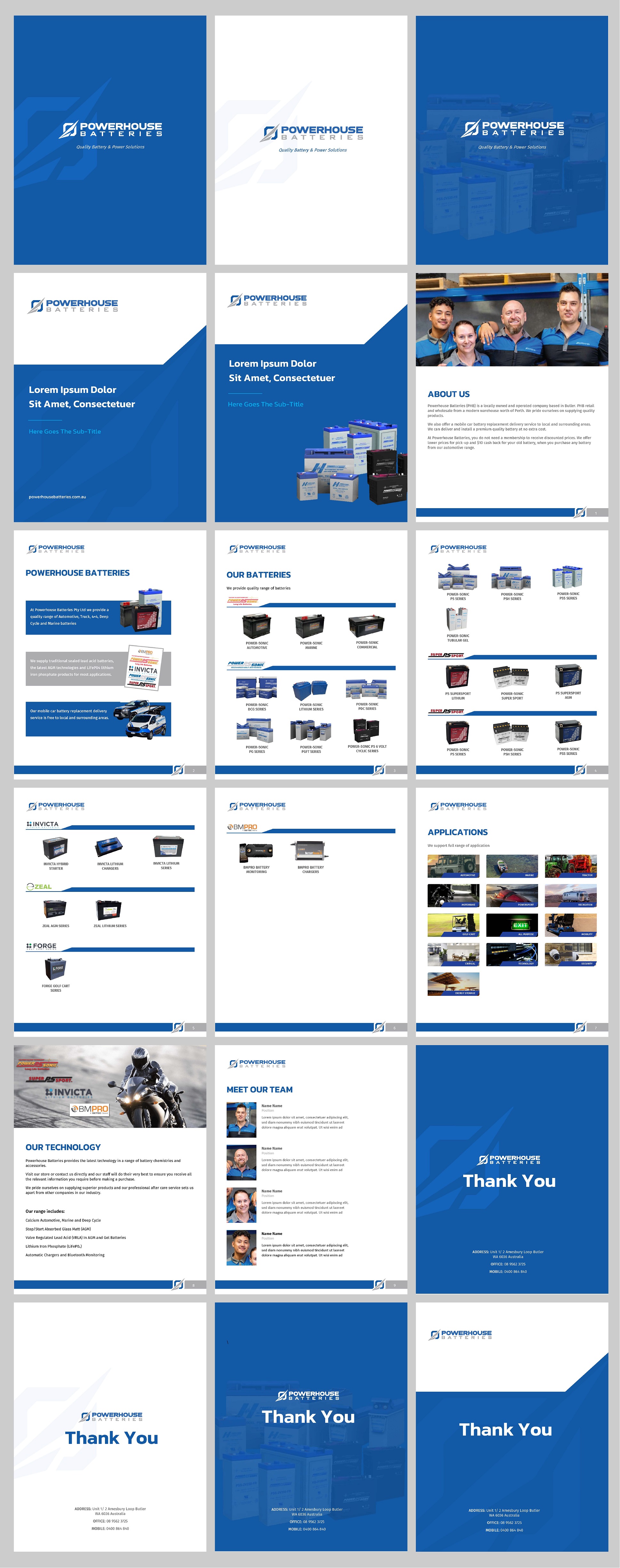 Diseño de Plantilla de Word por Abdulmumin Imam para Powerhouse Batteries Pty Ltd | Diseño #28815558