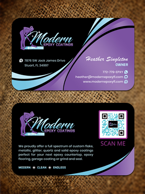 Women Owned and Operated Epoxy floor and countertop coating company | Visitenkarten-Design von Sandaruwan