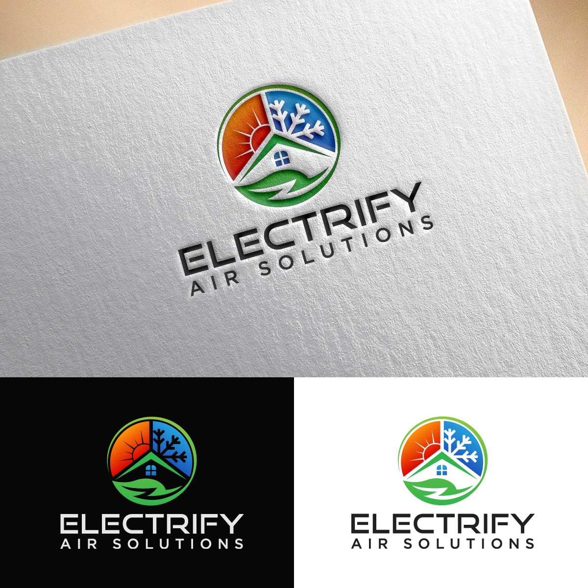Logo Design by Rueell Artss for Electrify Air Solutions | Design #28849711