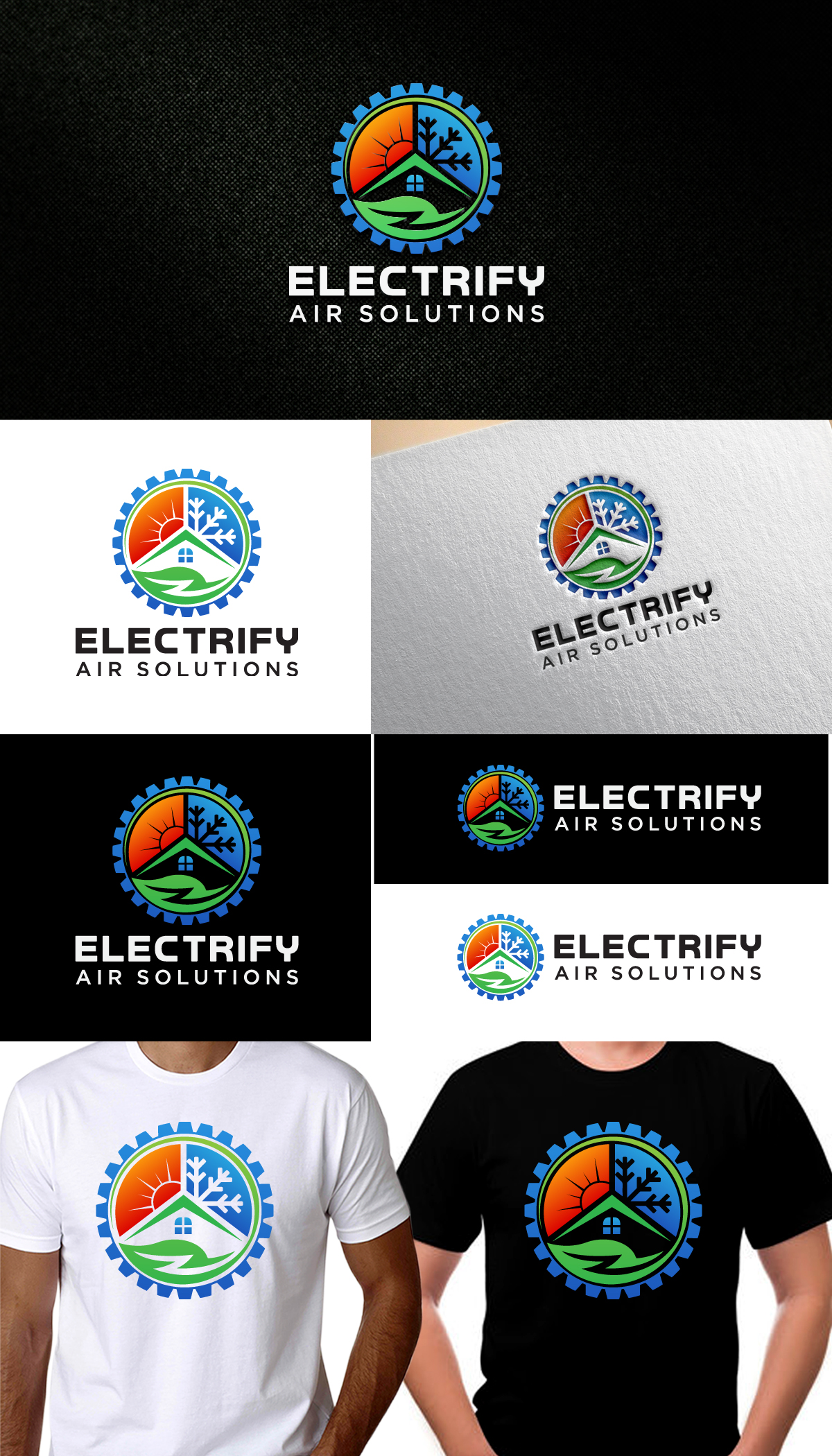 Logo Design by Rueell Artss for Electrify Air Solutions | Design #28860076