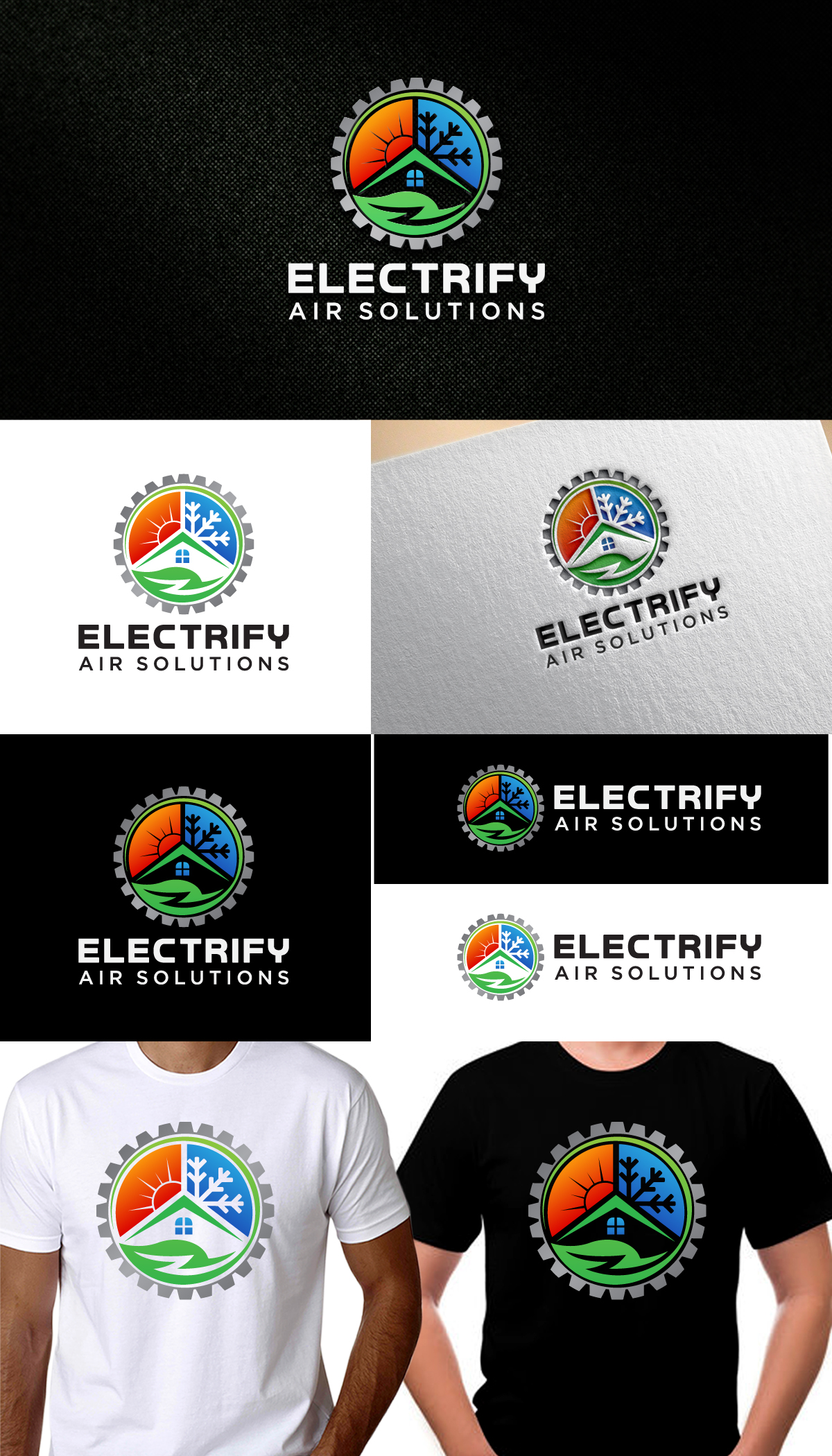 Logo Design by Rueell Artss for Electrify Air Solutions | Design #28860153