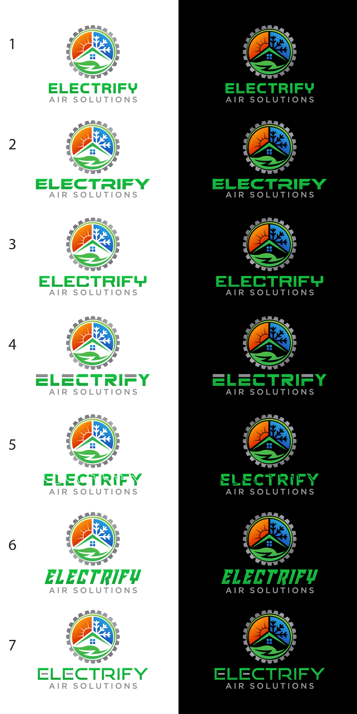 Logo Design by Rueell Artss for Electrify Air Solutions | Design #28891472