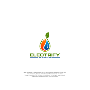Diseño de Logo por LogoEon para Electrify Air Solutions | Diseño: #28794431