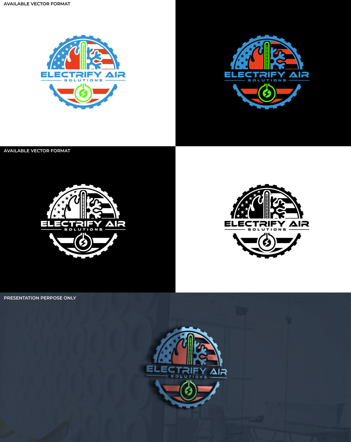 Logo Design by RS_Design for Electrify Air Solutions | Design #28825119