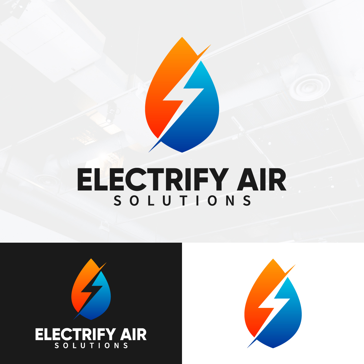 Logo Design by EvoGo Designers for Electrify Air Solutions | Design #28851955