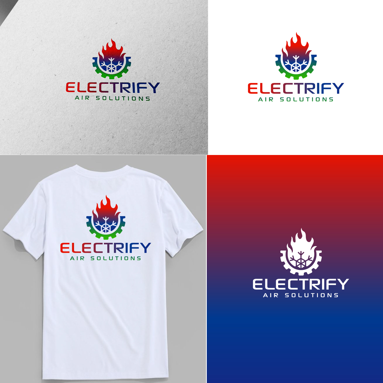 Logo Design by Revolt Team for Electrify Air Solutions | Design #28817418