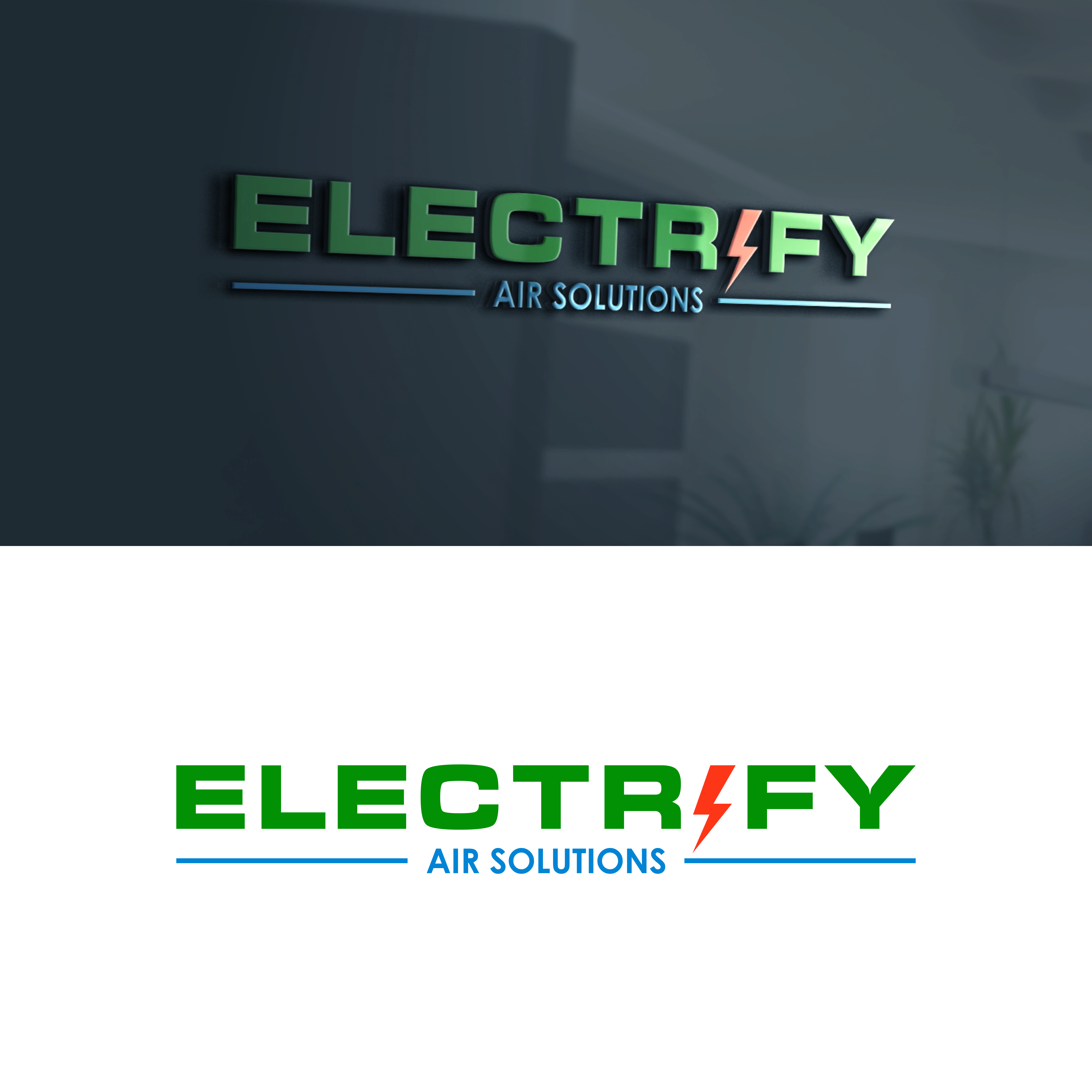 Logo-Design von om roz für Electrify Air Solutions | Design #28849330