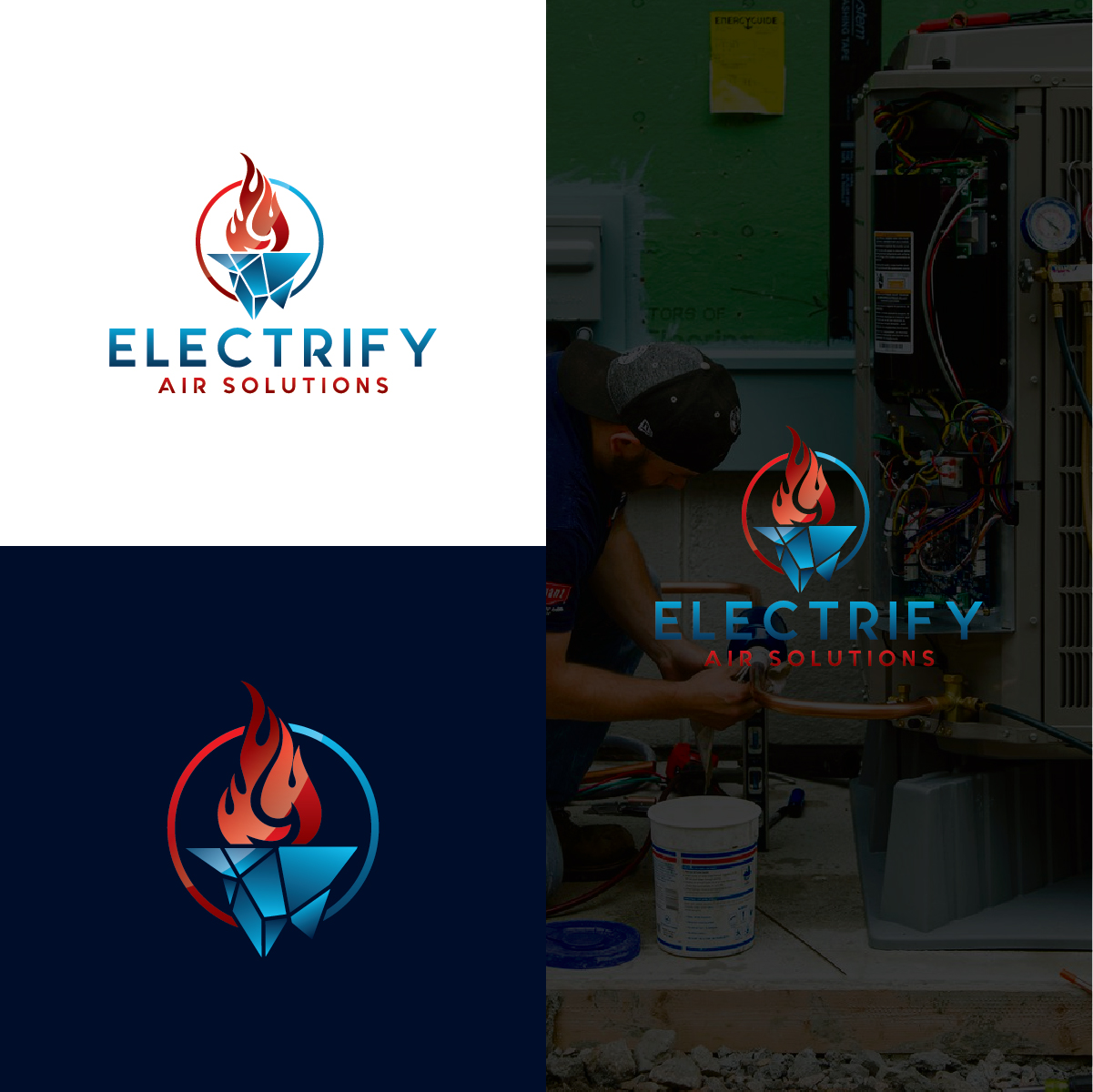 Logo Design by Deziners Zone for Electrify Air Solutions | Design #28796688