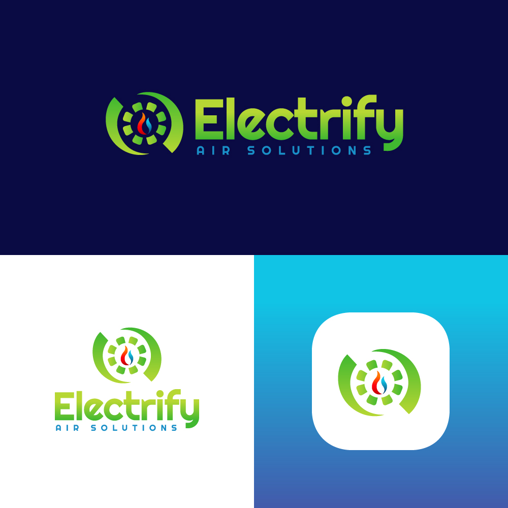 Logo Design by oneeightdesigns for Electrify Air Solutions | Design #28851965