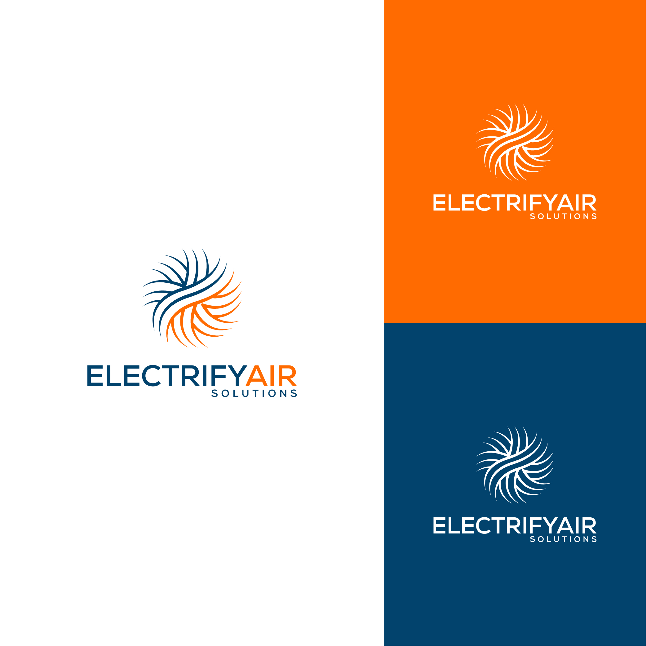 Logo Design by CrewType for Electrify Air Solutions | Design #28850298