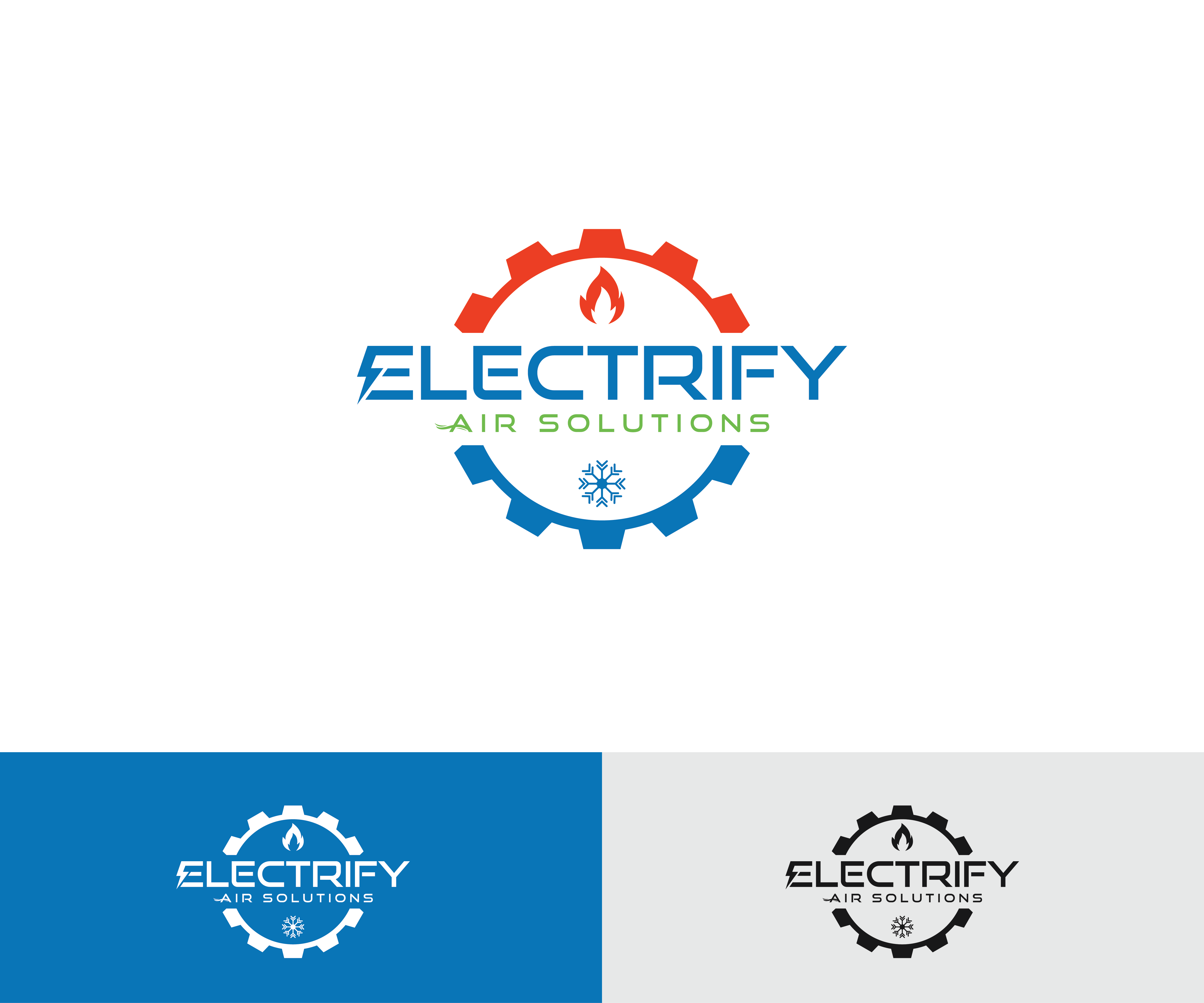 Logo Design by N M Designs for Electrify Air Solutions | Design #28852975