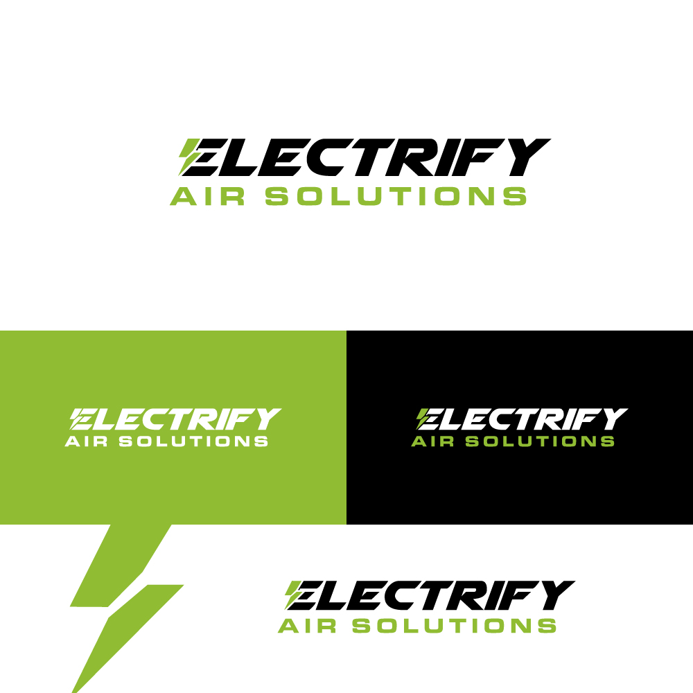 Logo Design by AlphabetZero.co.uk for Electrify Air Solutions | Design #28813638
