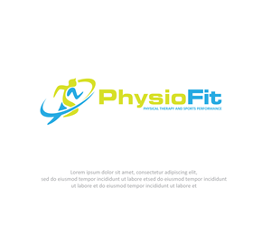 PhysioFit (bigger) Physical Therapy and Sports Performance (in smaller font) | Logo Design by Anekaa