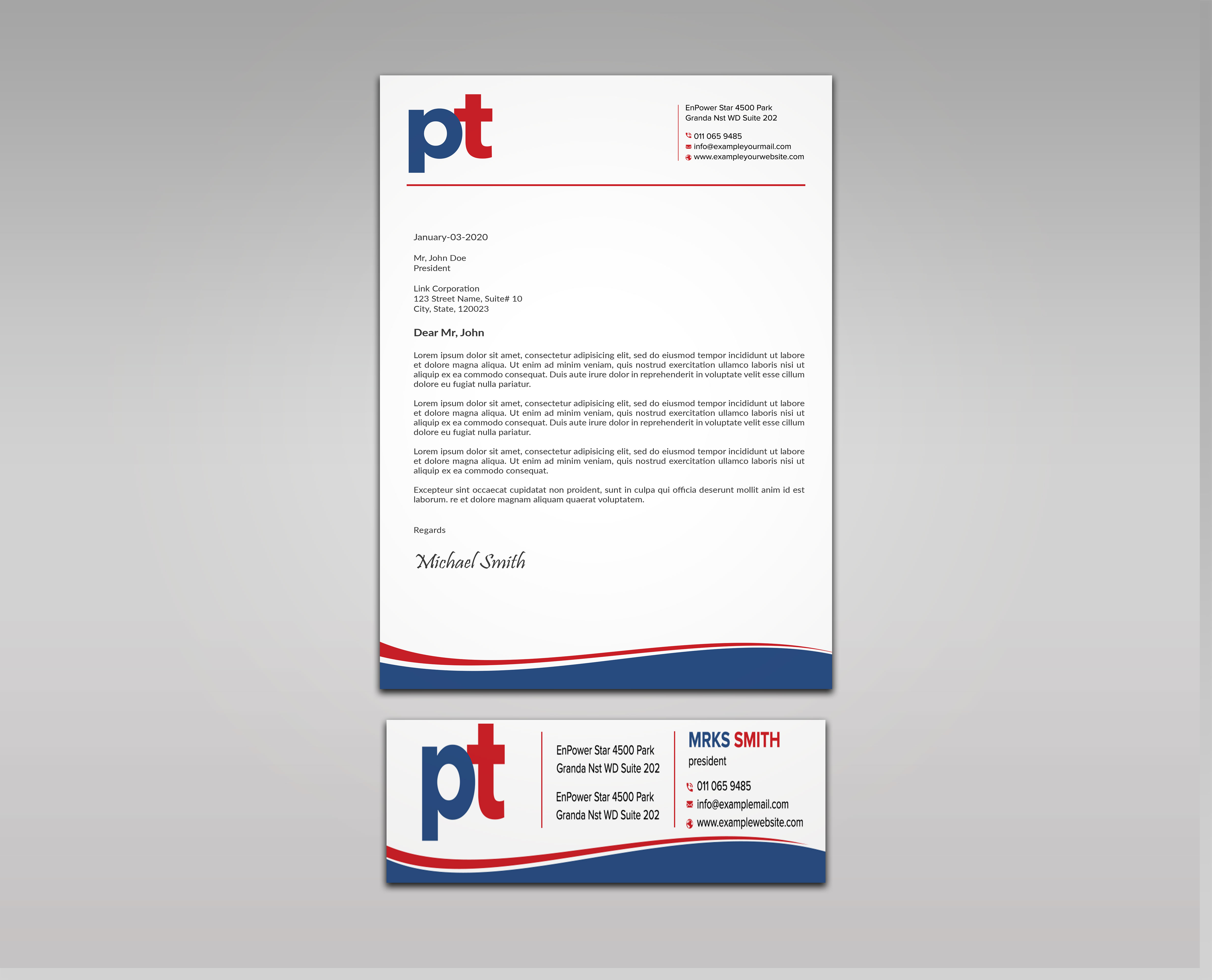 Letterhead Design by sadikul islam for PT CORPORATION INC | Design #28811224
