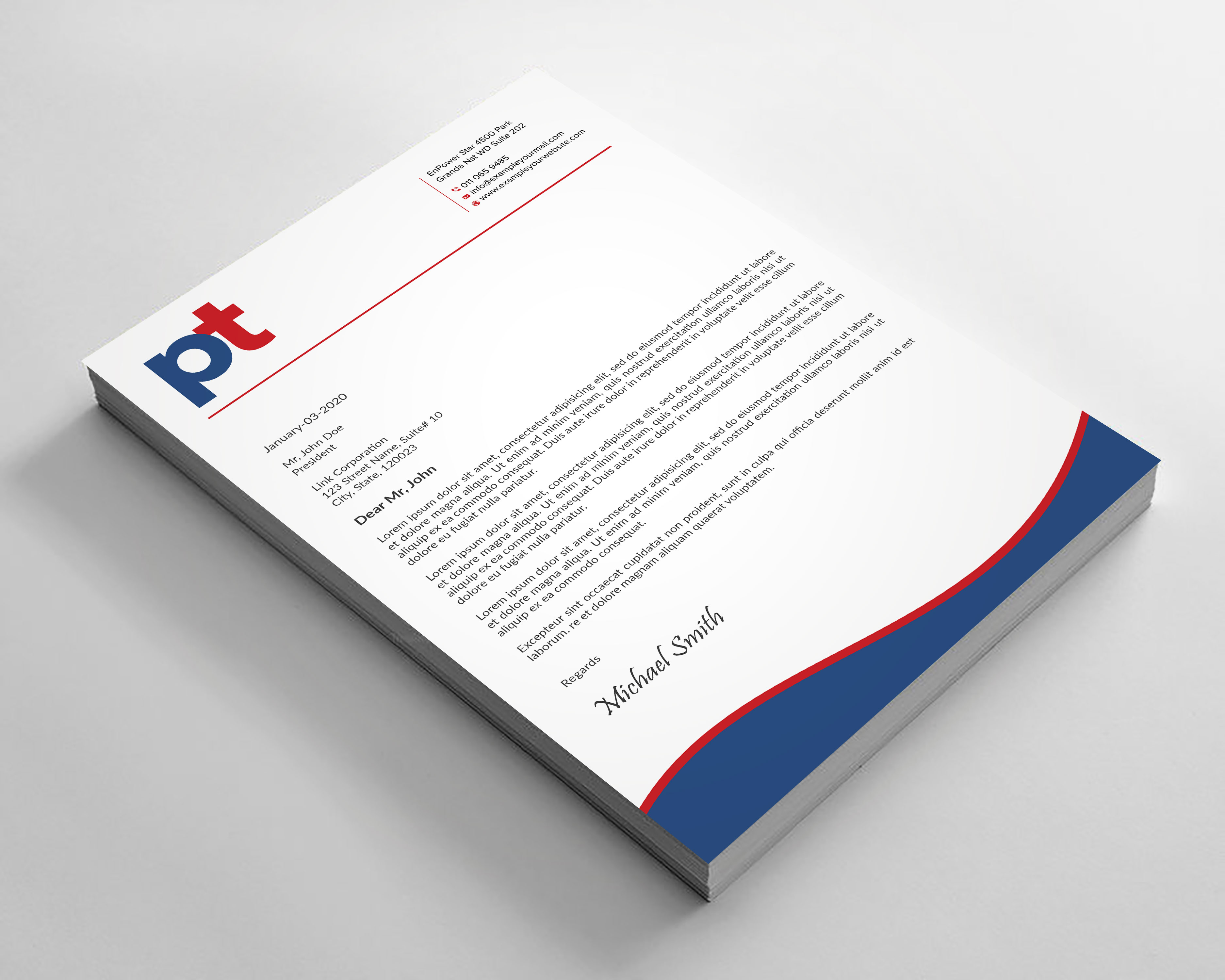 Design En-Tête par sadikul islam pour PT CORPORATION INC | Design #28811250