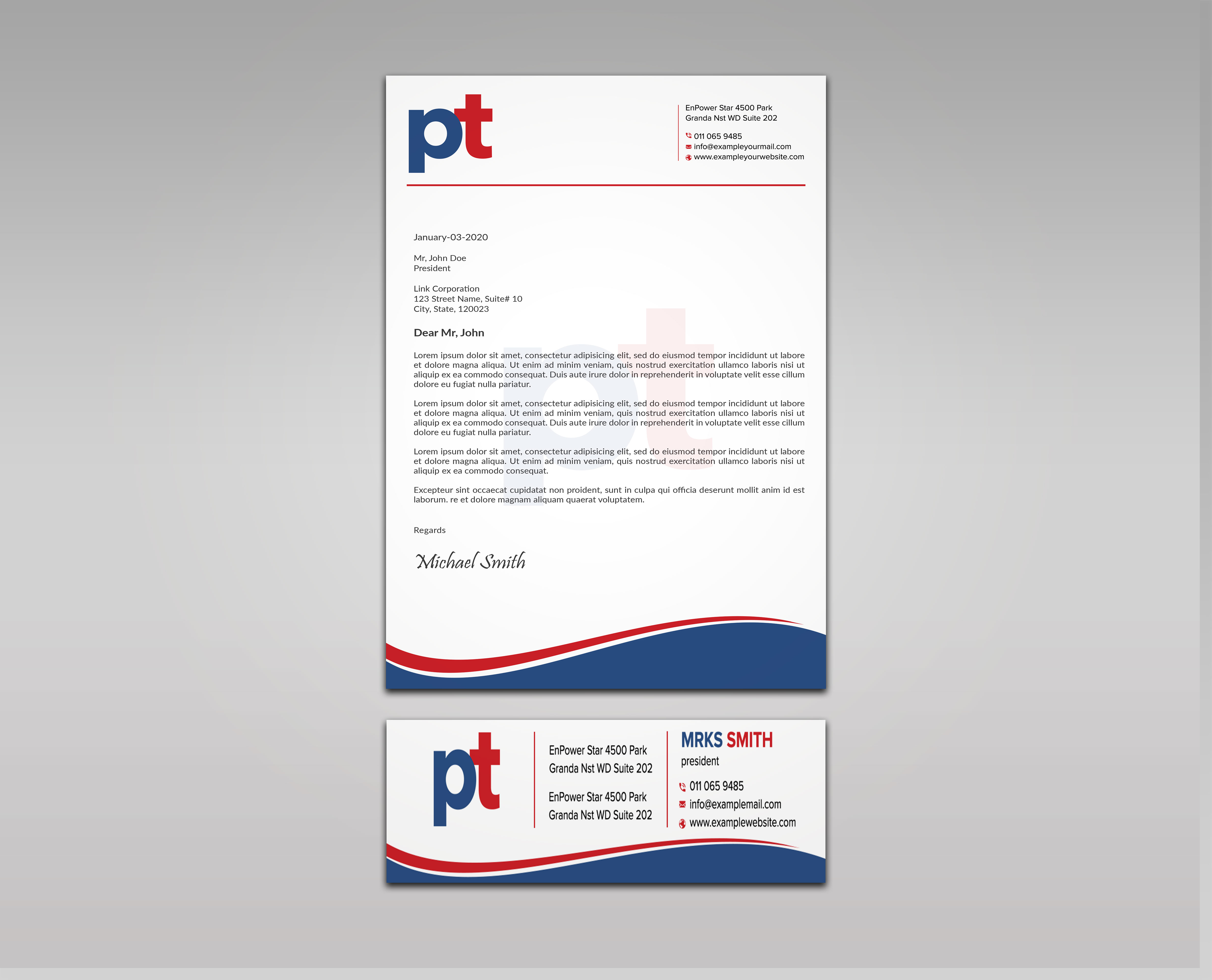 Letterhead Design by sadikul islam for PT CORPORATION INC | Design #28811261