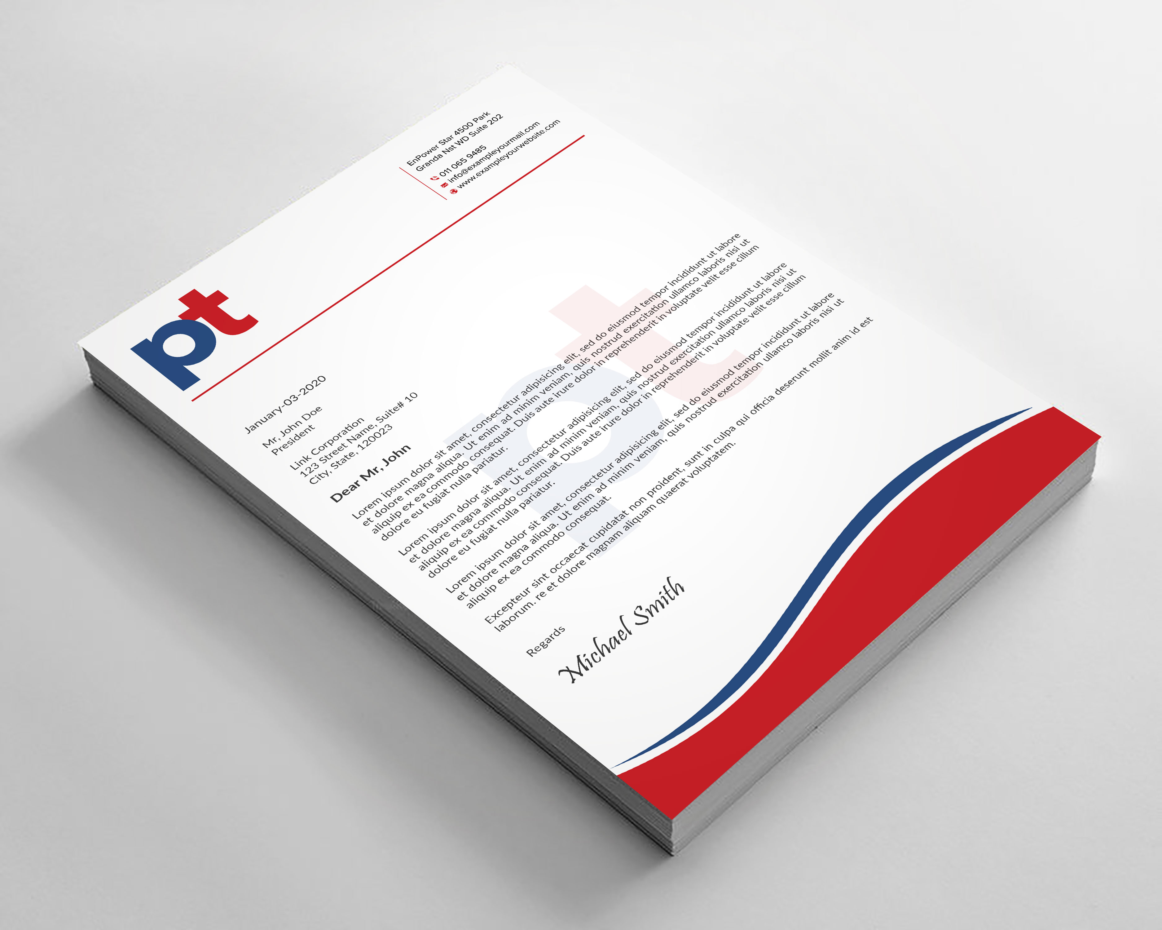 Letterhead Design by sadikul islam for PT CORPORATION INC | Design #28811263