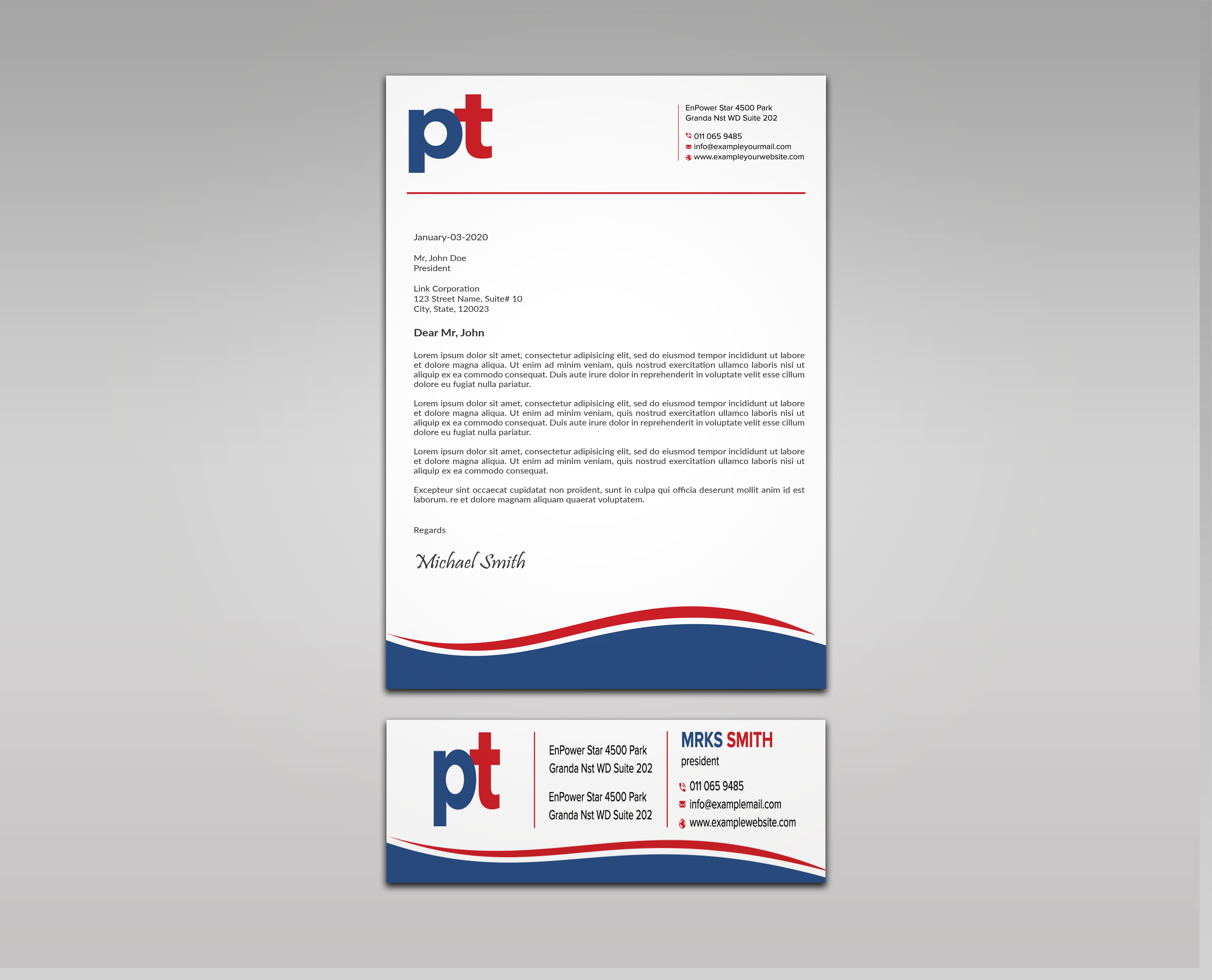 Design En-Tête par sadikul islam pour PT CORPORATION INC | Design #28811265
