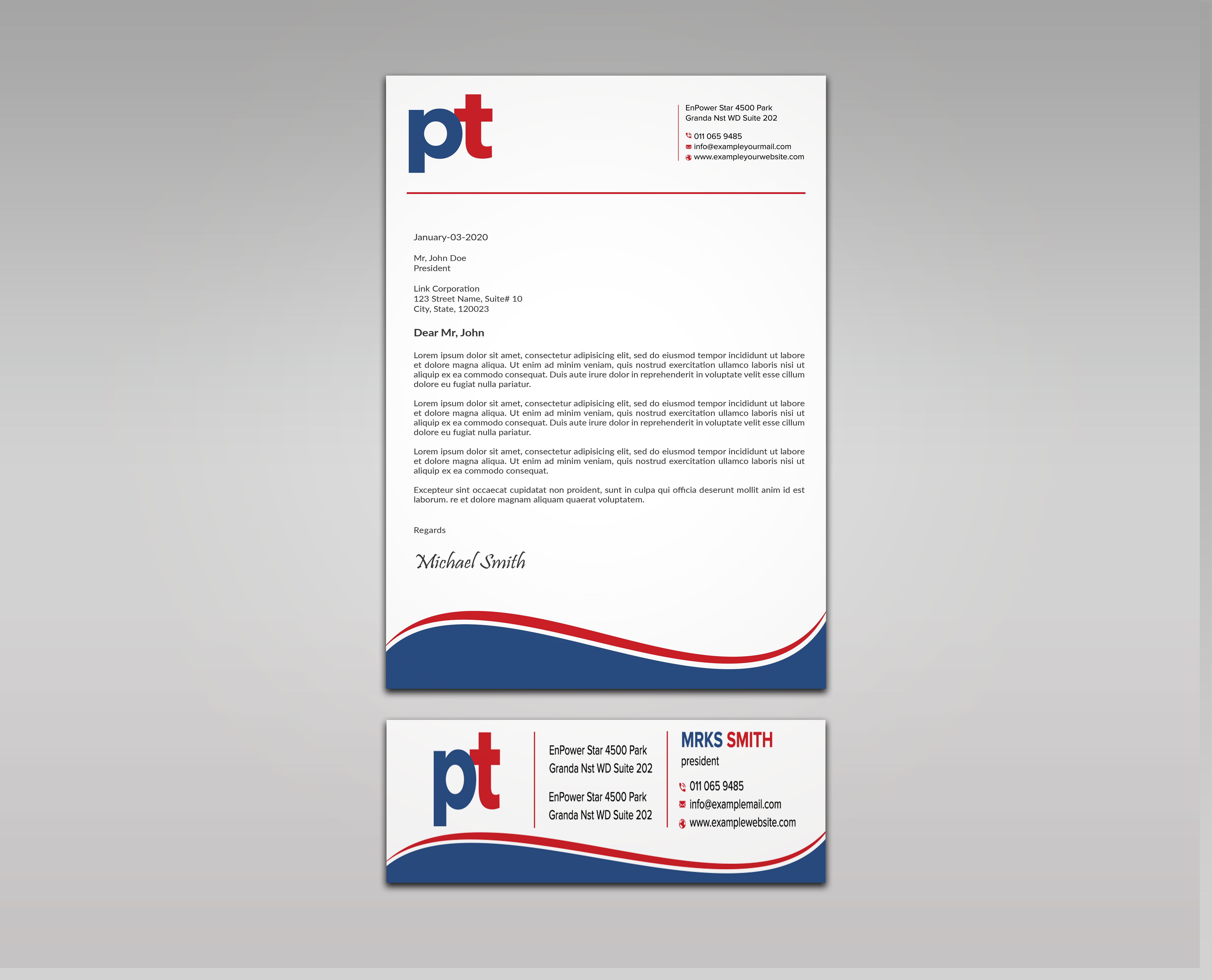 Letterhead Design by sadikul islam for PT CORPORATION INC | Design #28811268