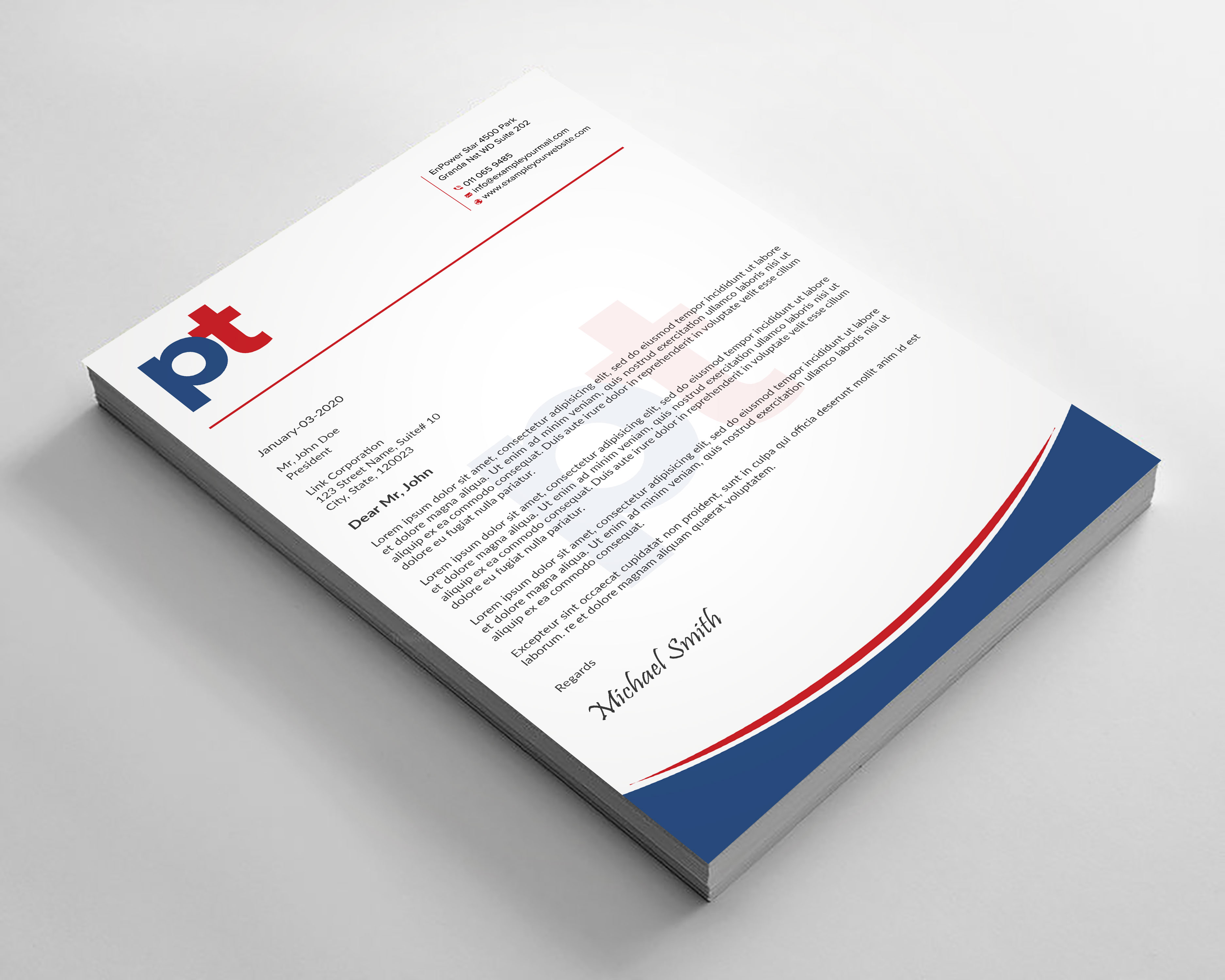 Letterhead Design by sadikul islam for PT CORPORATION INC | Design #28811270