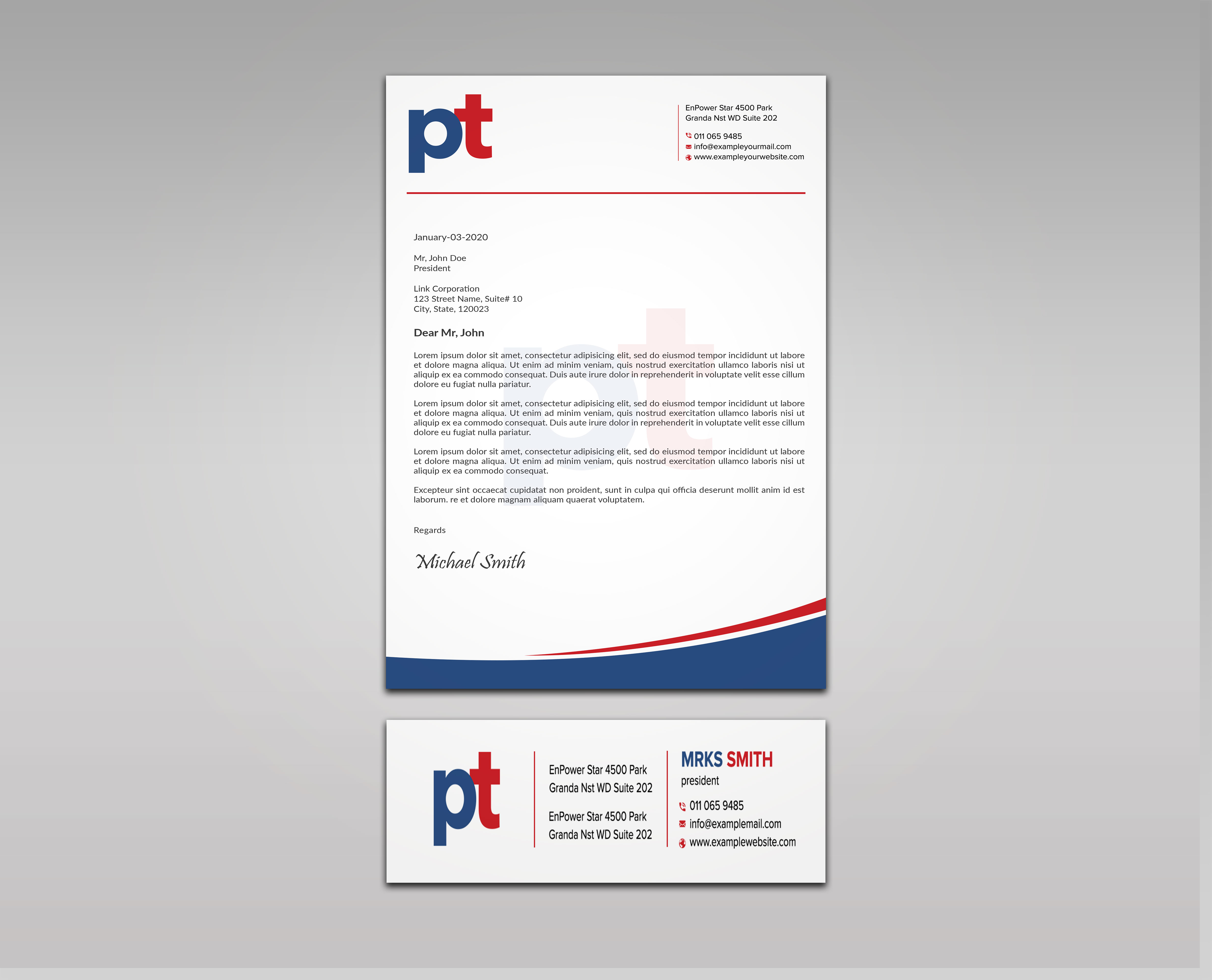 Letterhead Design by sadikul islam for PT CORPORATION INC | Design #28811274