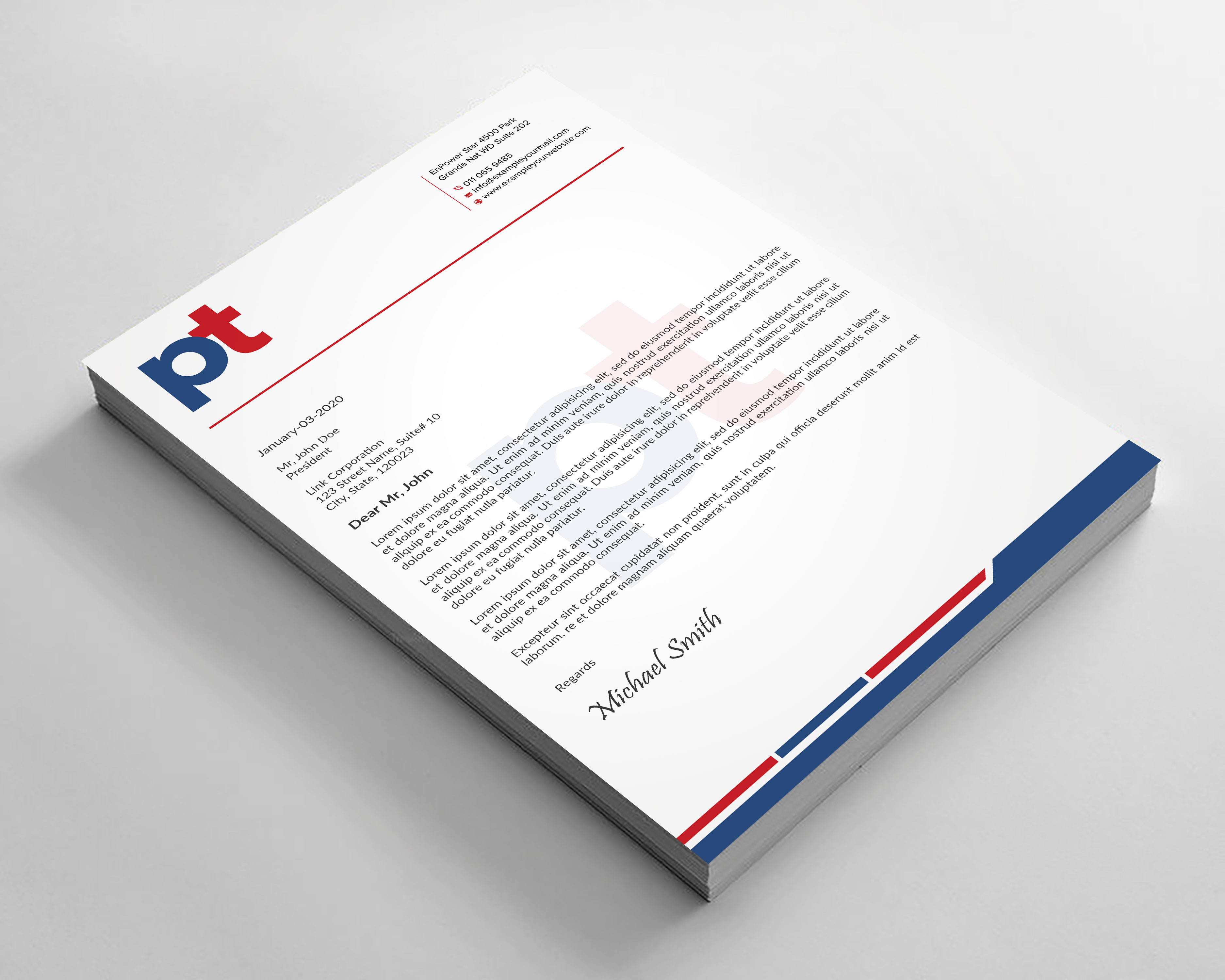 Diseño de Membrete por sadikul islam para PT CORPORATION INC | Diseño #28811313