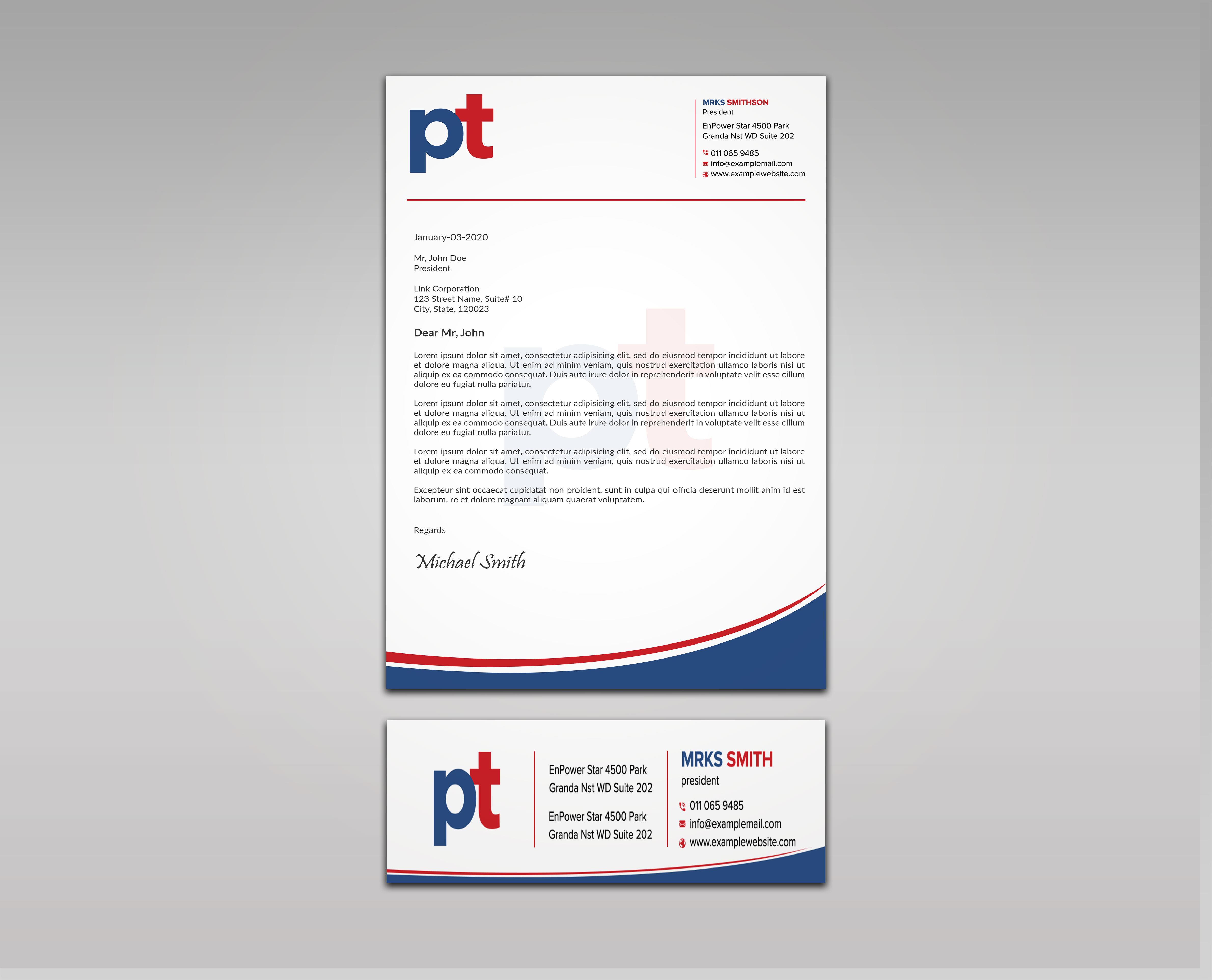 Letterhead Design by sadikul islam for PT CORPORATION INC | Design #28811317